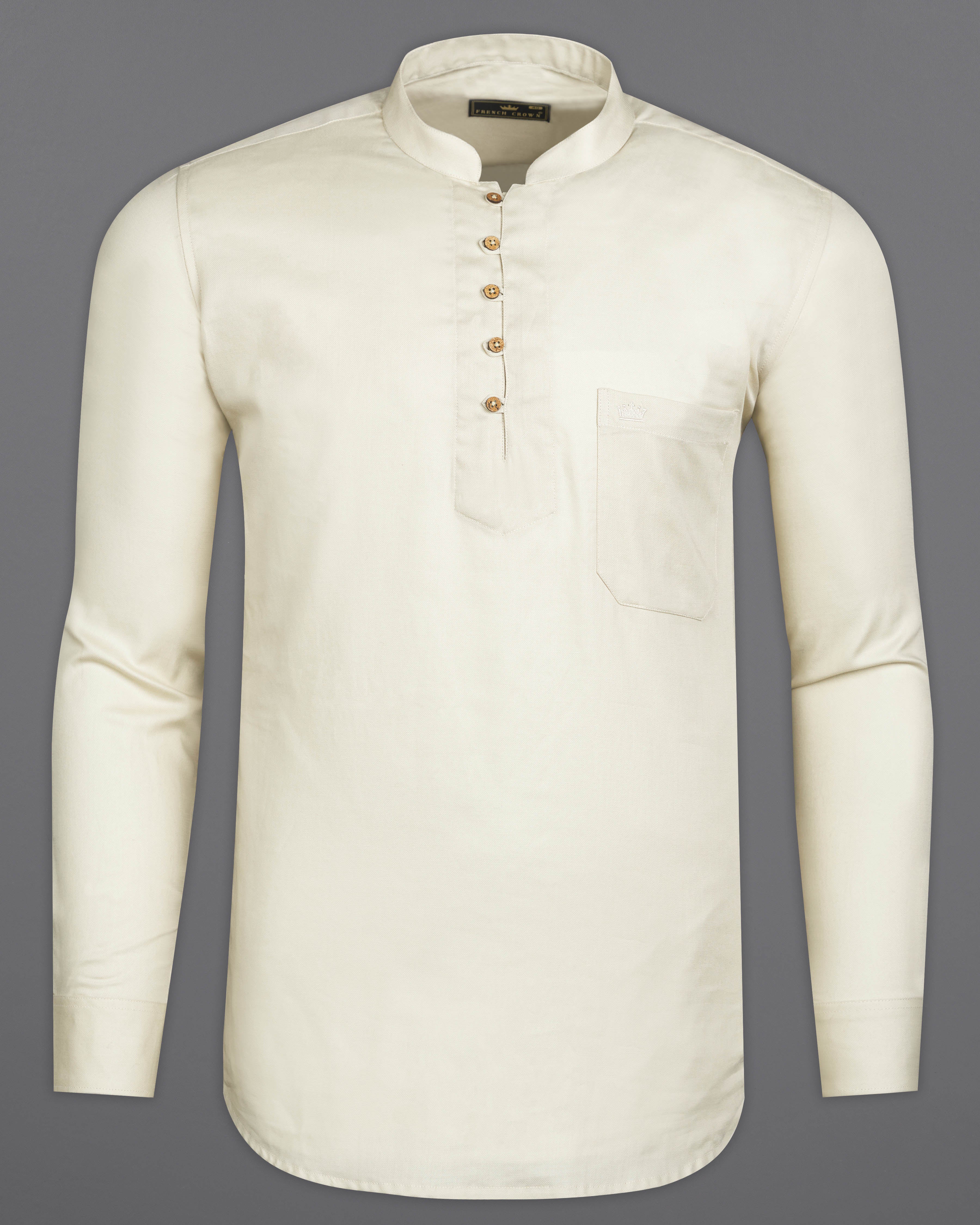 Eggshell Cream Dobby Textured Premium Giza Cotton Kurta Shirt 9894-KS-38, 9894-KS-H-38, 9894-KS-39, 9894-KS-H-39, 9894-KS-40, 9894-KS-H-40, 9894-KS-42, 9894-KS-H-42, 9894-KS-44, 9894-KS-H-44, 9894-KS-46, 9894-KS-H-46, 9894-KS-48, 9894-KS-H-48, 9894-KS-50, 9894-KS-H-50, 9894-KS-52, 9894-KS-H-52