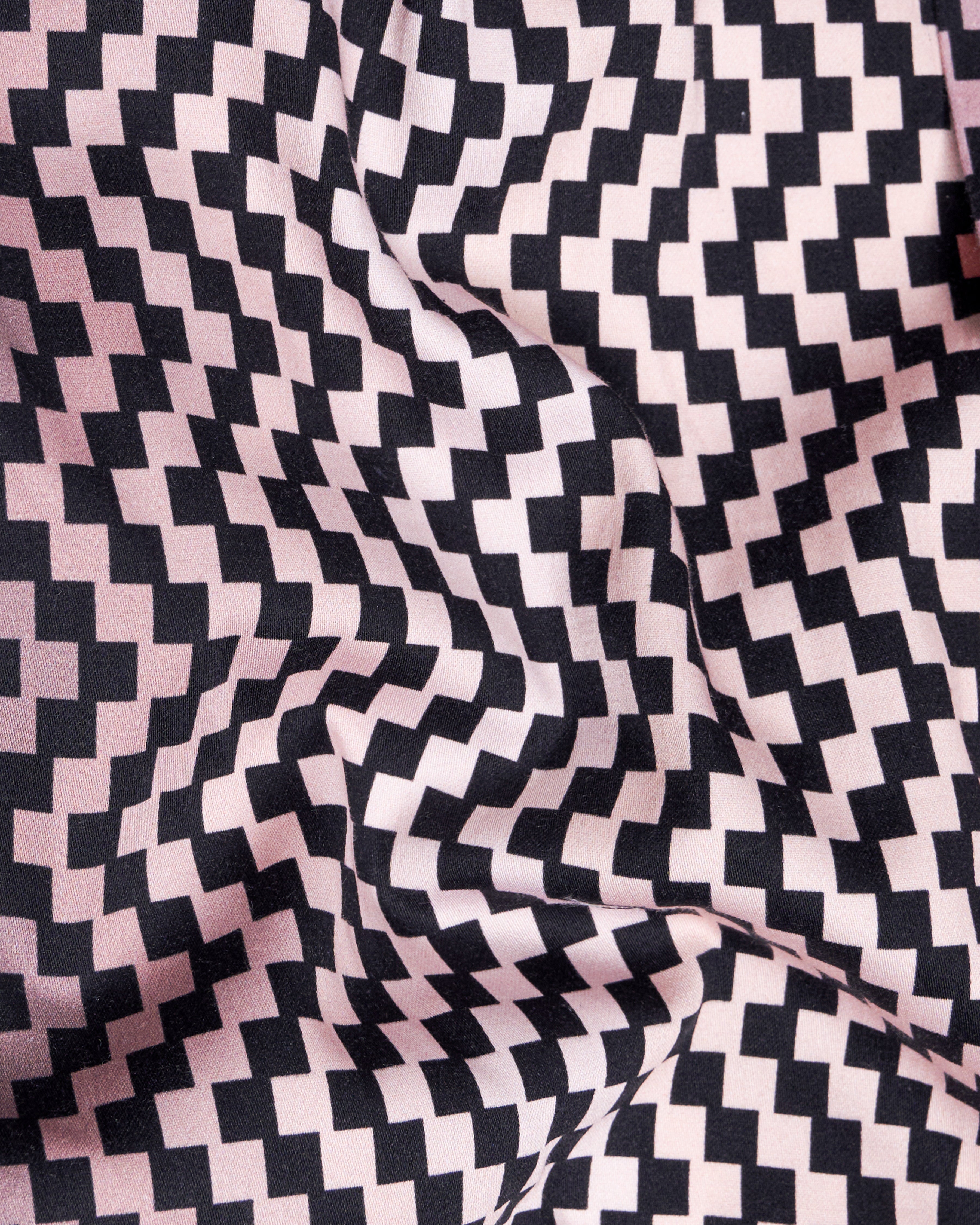 Reddish with Black Multicolour Chessboard Pattern Super Soft Premium Cotton Shirt