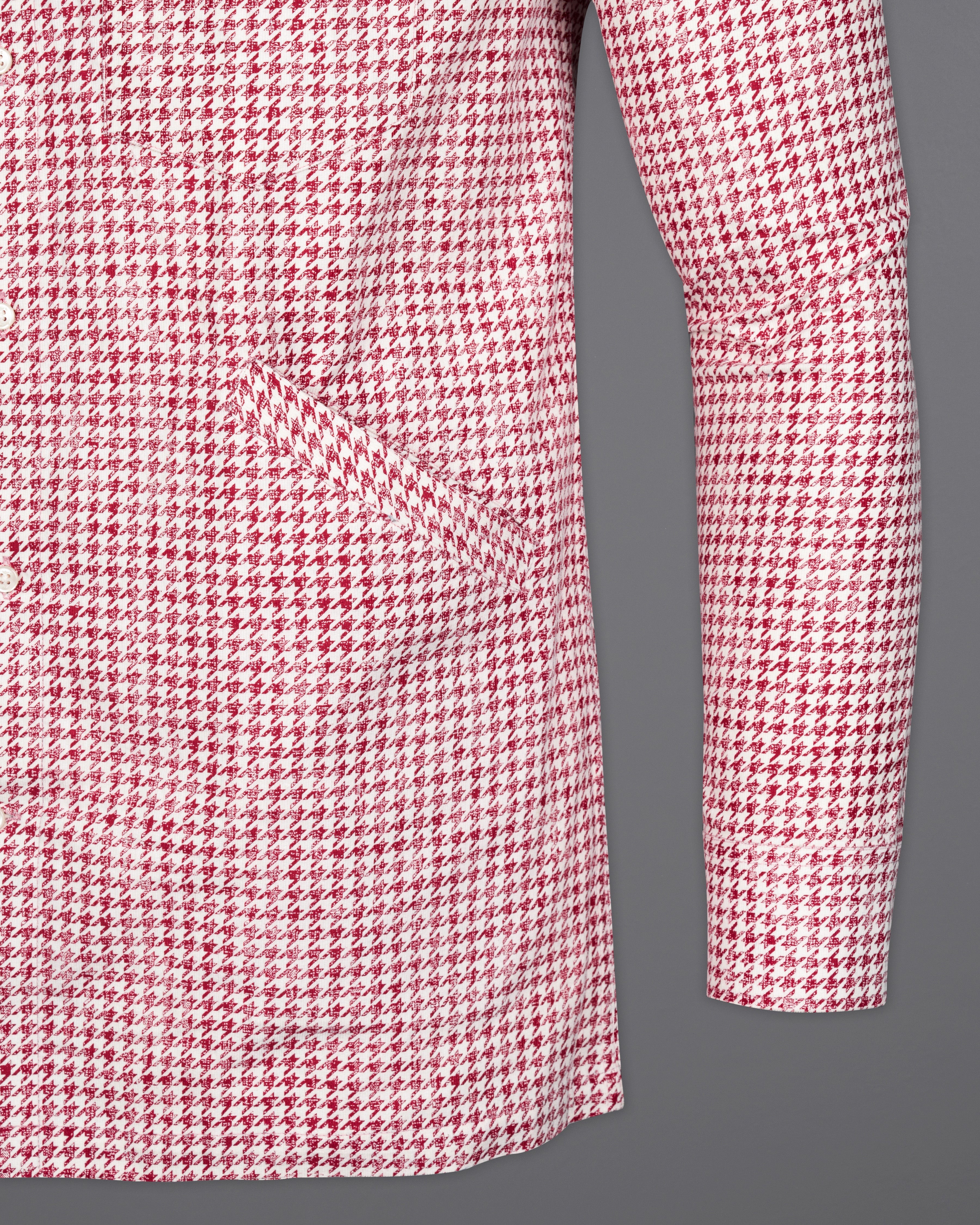 Shiraz Red and White Houndstooth Corduroy Overshirt/Shacket 9916-OS-P301-38, 9916-OS-P301-H-38, 9916-OS-P301-39, 9916-OS-P301-H-39, 9916-OS-P301-40, 9916-OS-P301-H-40, 9916-OS-P301-42, 9916-OS-P301-H-42, 9916-OS-P301-44, 9916-OS-P301-H-44, 9916-OS-P301-46, 9916-OS-P301-H-46, 9916-OS-P301-48, 9916-OS-P301-H-48, 9916-OS-P301-50, 9916-OS-P301-H-50, 9916-OS-P301-52, 9916-OS-P301-H-52