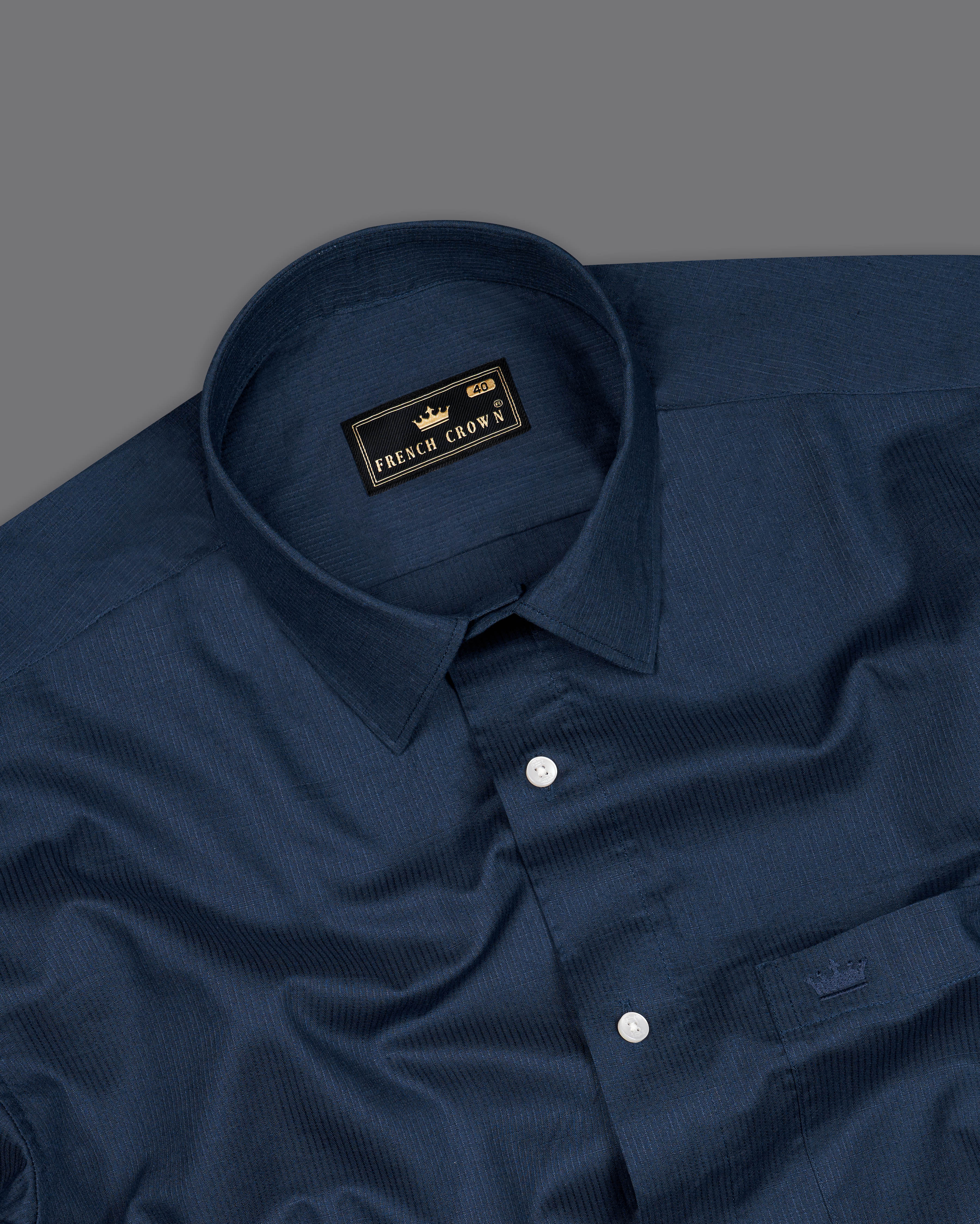 Firefly Navy Blue Dobby Textured Premium Giza Cotton Shirt 9927-38, 9927-H-38, 9927-39, 9927-H-39, 9927-40, 9927-H-40, 9927-42, 9927-H-42, 9927-44, 9927-H-44, 9927-46, 9927-H-46, 9927-48, 9927-H-48, 9927-50, 9927-H-50, 9927-52, 9927-H-52