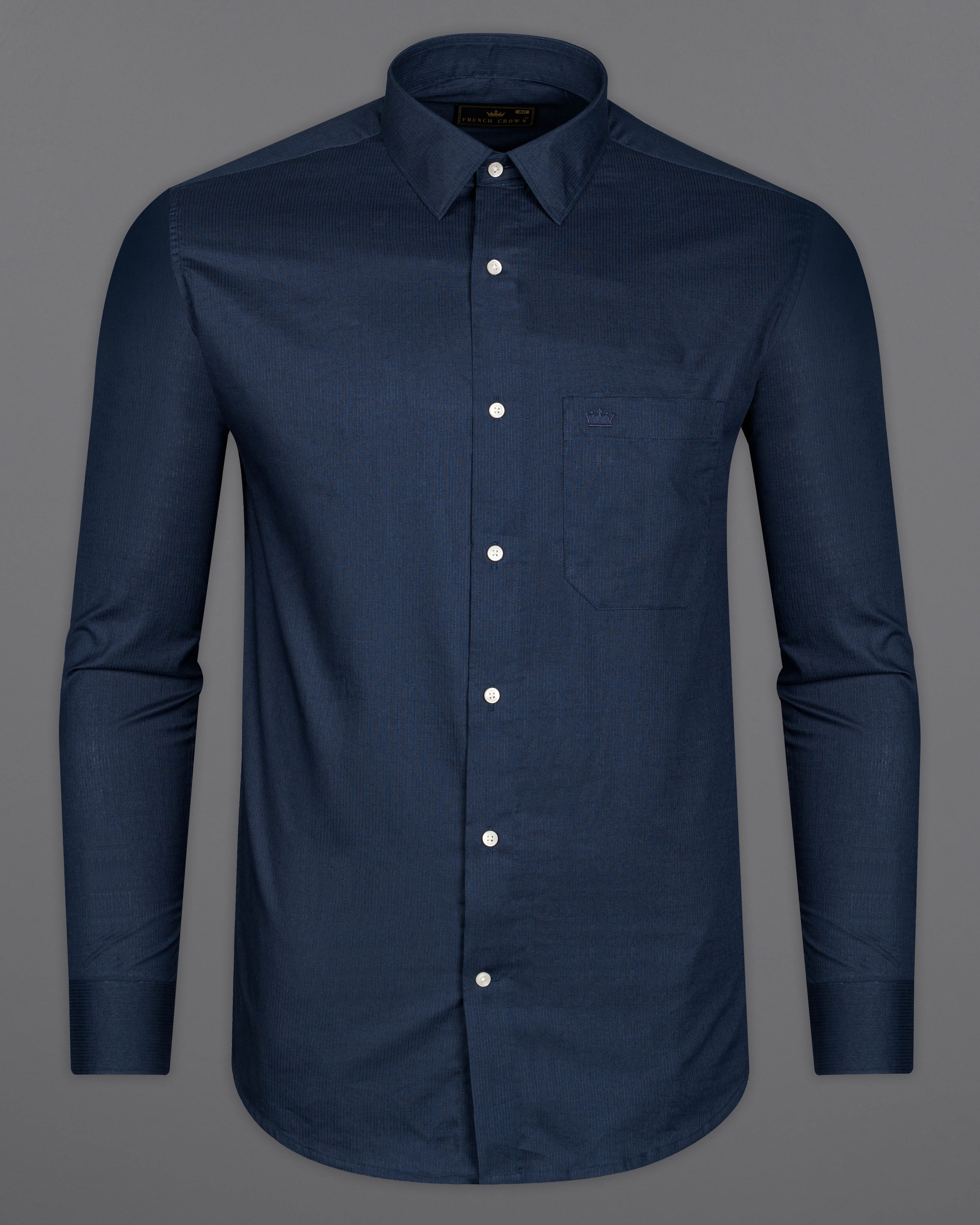 Firefly Navy Blue Dobby Textured Premium Giza Cotton Shirt 9927-38, 9927-H-38, 9927-39, 9927-H-39, 9927-40, 9927-H-40, 9927-42, 9927-H-42, 9927-44, 9927-H-44, 9927-46, 9927-H-46, 9927-48, 9927-H-48, 9927-50, 9927-H-50, 9927-52, 9927-H-52