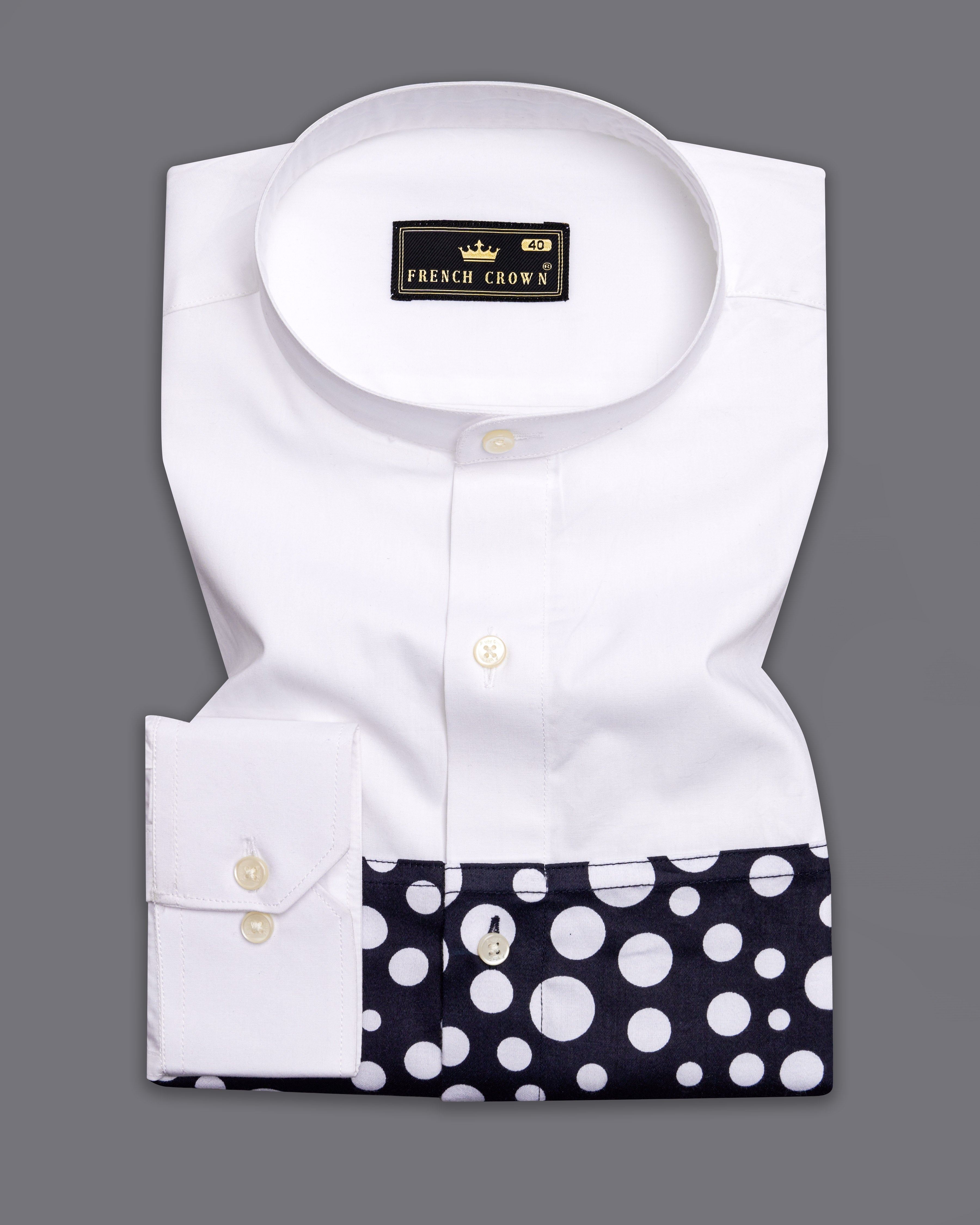 Bright White with Outer Space Blue Polka Premium Cotton Designer Shirt 9938-38, 9937-M-P229-38, 9938-39, 9937-M-P229-39, 9938-40, 9937-M-P229-40, 9938-42, 9937-M-P229-42, 9938-44, 9937-M-P229-44, 9938-46, 9937-M-P229-46, 9938-48, 9937-M-P229-48, 9938-50, 9937-M-P229-50, 9938-52, 9937-M-P229-52