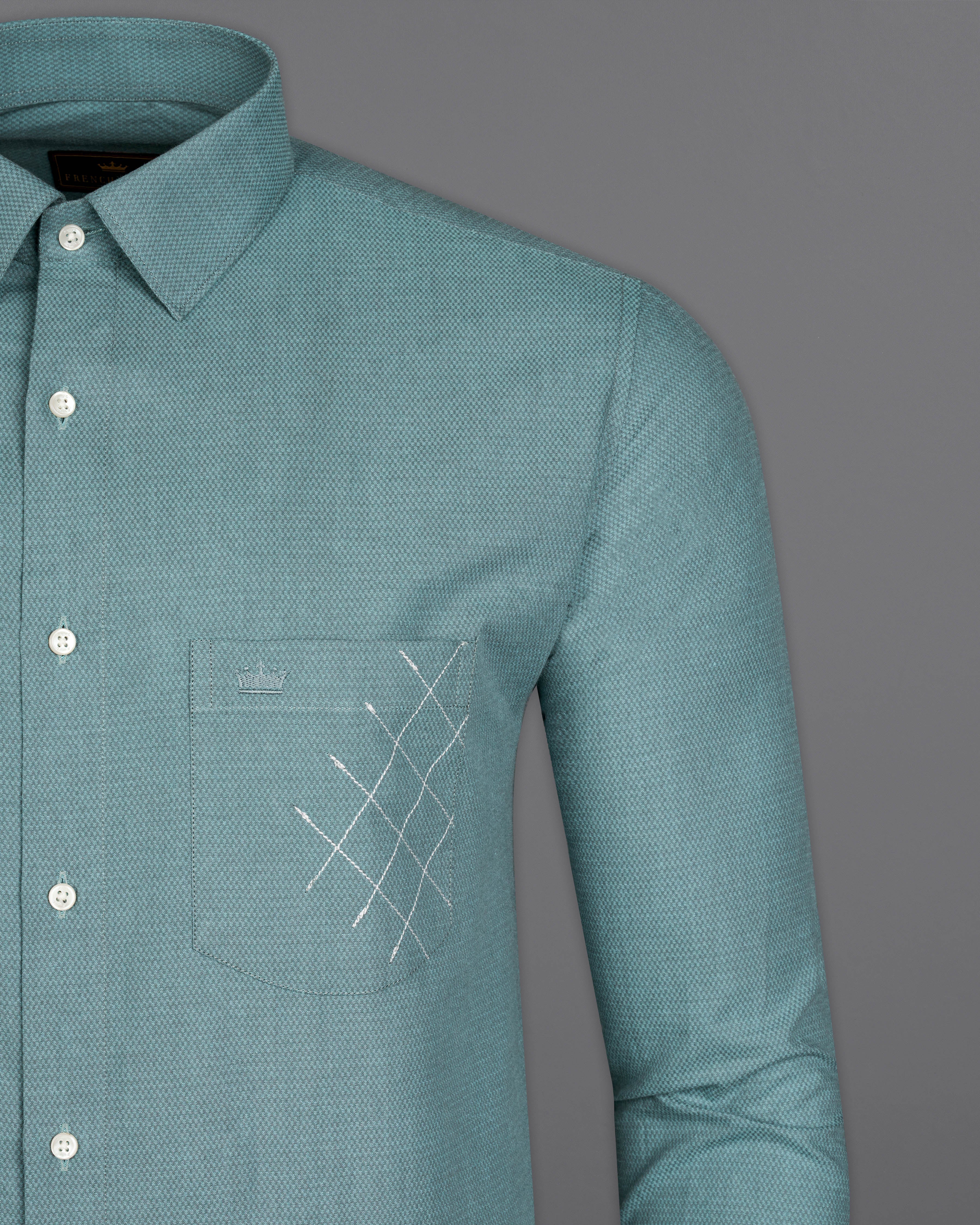 Moonstone Green Dobby Textured Premium Giza Cotton Designer Shirt 9940-P394-38, 9940-P394-H-38, 9940-P394-39, 9940-P394-H-39, 9940-P394-40, 9940-P394-H-40, 9940-P394-42, 9940-P394-H-42, 9940-P394-44, 9940-P394-H-44, 9940-P394-46, 9940-P394-H-46, 9940-P394-48, 9940-P394-H-48, 9940-P394-50, 9940-P394-H-50, 9940-P394-52, 9940-P394-H-52