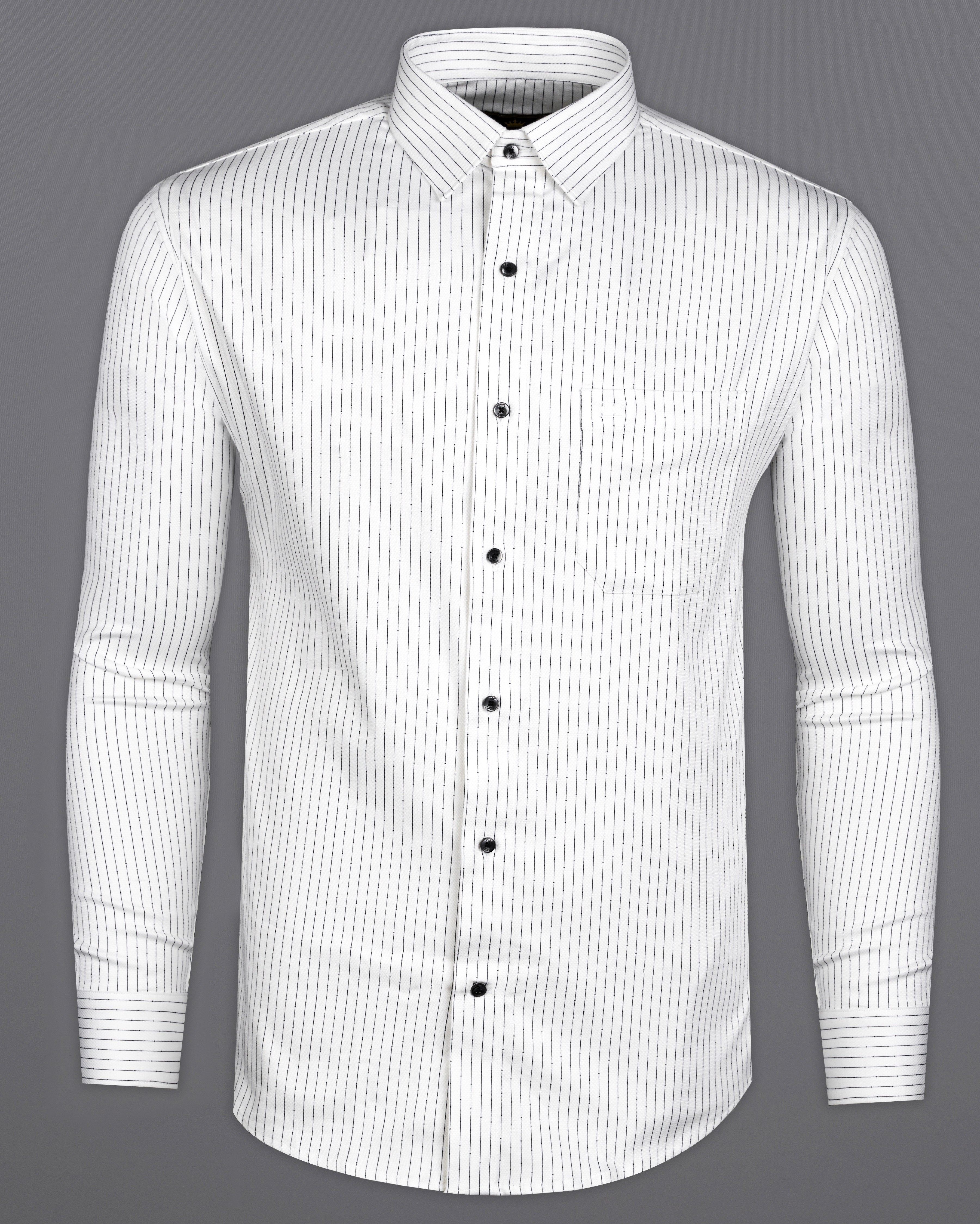 Bright White with Black Striped Dobby Textured Premium Giza Cotton Designer Shirt 9943-BLK-38, 9943-BLK-H-38, 9943-BLK-39, 9943-BLK-H-39, 9943-BLK-40, 9943-BLK-H-40, 9943-BLK-42, 9943-BLK-H-42, 9943-BLK-44, 9943-BLK-H-44, 9943-BLK-46, 9943-BLK-H-46, 9943-BLK-48, 9943-BLK-H-48, 9943-BLK-50, 9943-BLK-H-50, 9943-BLK-52, 9943-BLK-H-52