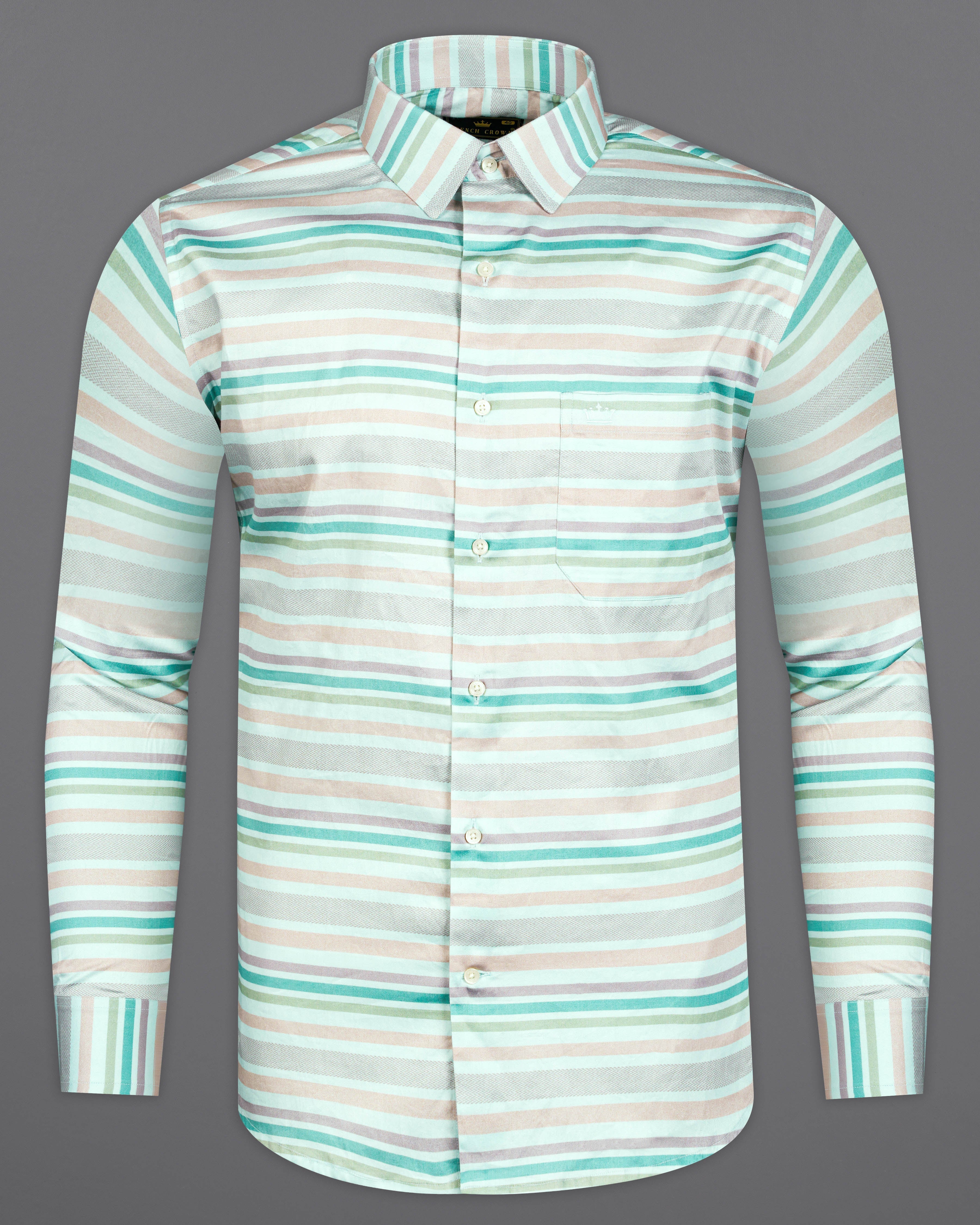 Jet Stream Green and Amulet Green Multicolour Striped Super Soft Premium Cotton Shirt 9953-38, 9953-H-38, 9953-39, 9953-H-39, 9953-40, 9953-H-40, 9953-42, 9953-H-42, 9953-44, 9953-H-44, 9953-46, 9953-H-46, 9953-48, 9953-H-48, 9953-50, 9953-H-50, 9953-52, 9953-H-52