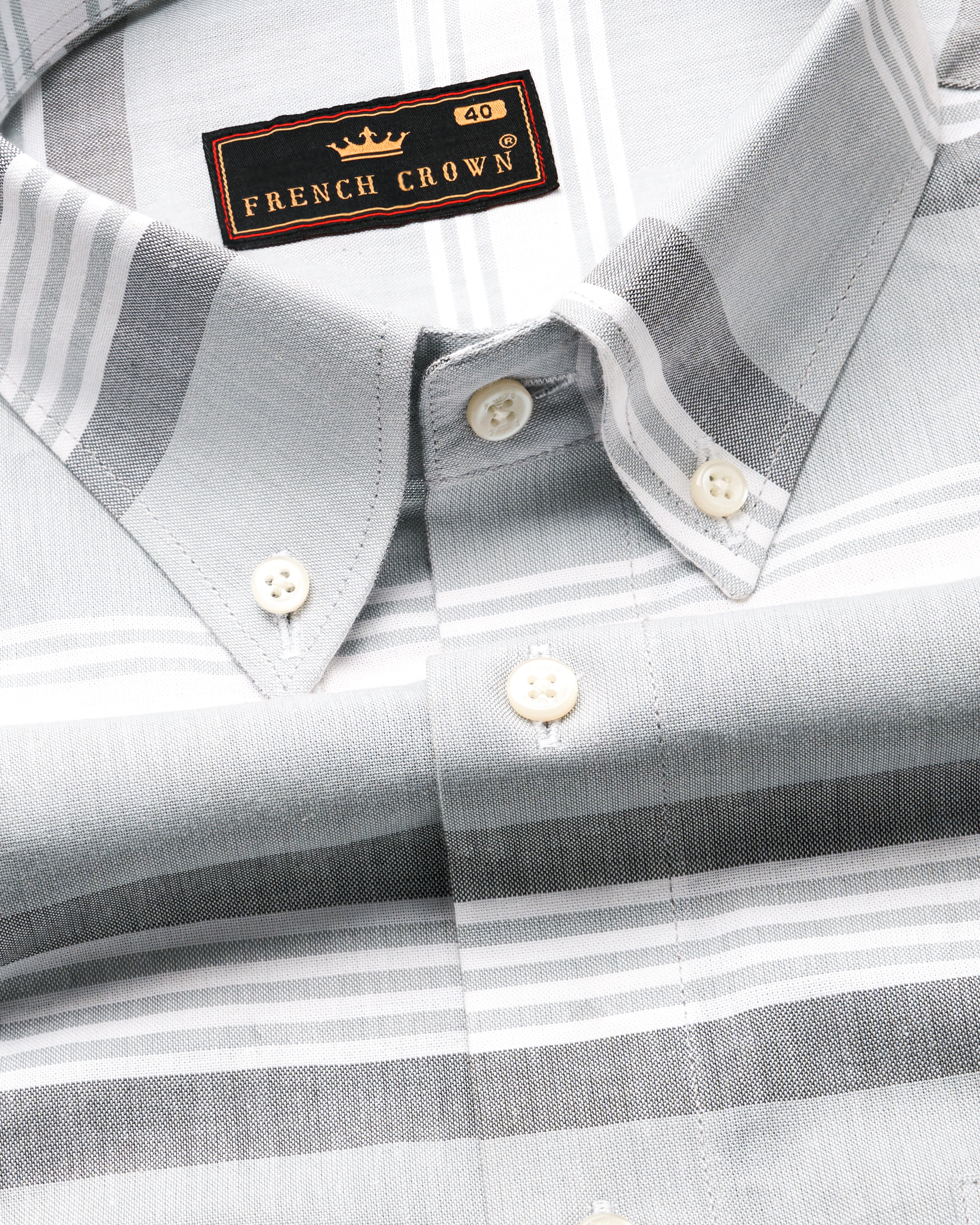 Geyser Gray and White Striped Royal Oxford Shirt 9974-BD-38, 9974-BD-H-38, 9974-BD-39, 9974-BD-H-39, 9974-BD-40, 9974-BD-H-40, 9974-BD-42, 9974-BD-H-42, 9974-BD-44, 9974-BD-H-44, 9974-BD-46, 9974-BD-H-46, 9974-BD-48, 9974-BD-H-48, 9974-BD-50, 9974-BD-H-50, 9974-BD-52, 9974-BD-H-52