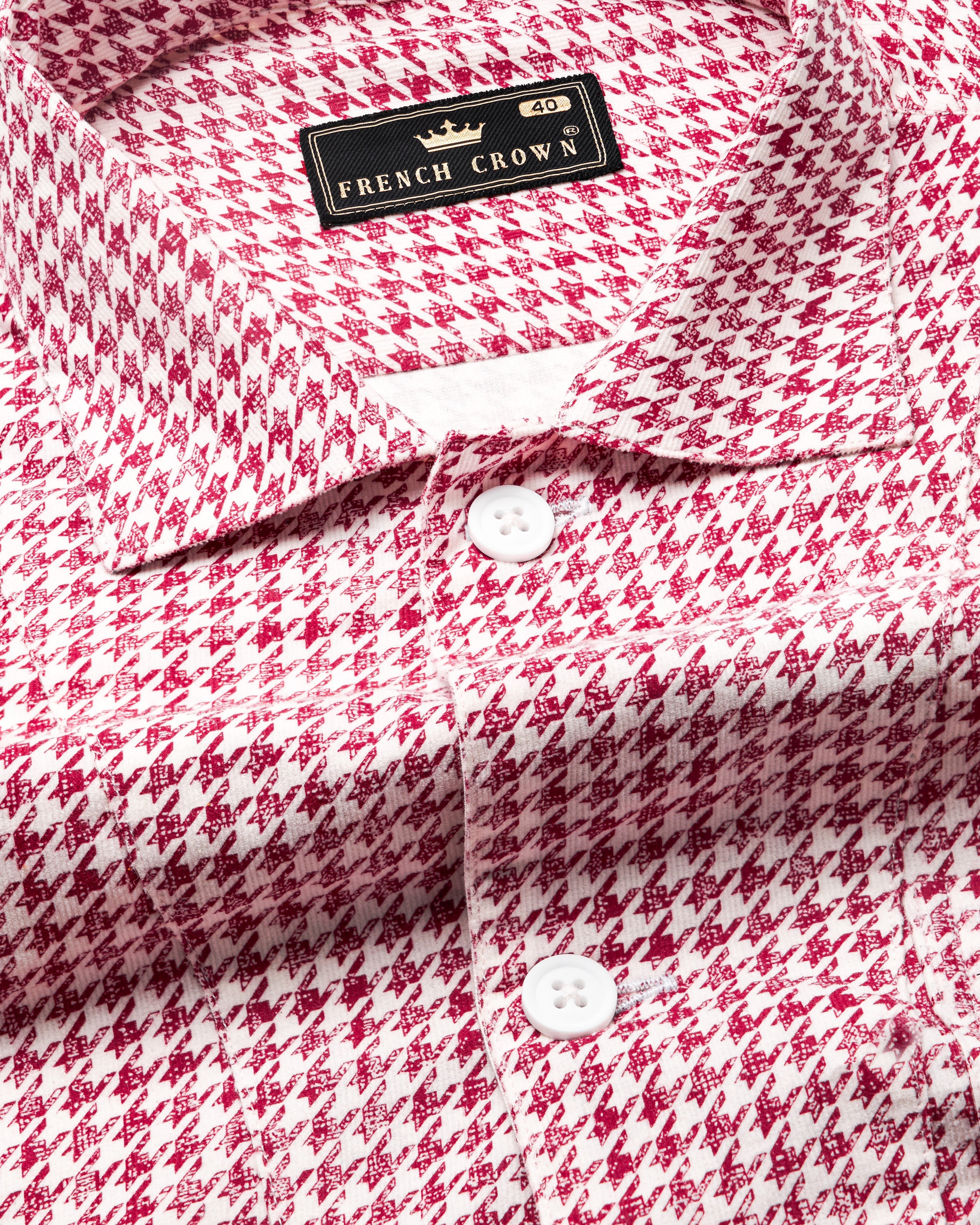 Burgundy and White Houndstooth Textured Premium Giza Cotton Overshirt/Shacket 9981-CA-LB-OS-P130-38, 9981-CA-LB-OS-P130-H-38, 9981-CA-LB-OS-P130-39, 9981-CA-LB-OS-P130-H-39, 9981-CA-LB-OS-P130-40, 9981-CA-LB-OS-P130-H-40, 9981-CA-LB-OS-P130-42, 9981-CA-LB-OS-P130-H-42, 9981-CA-LB-OS-P130-44, 9981-CA-LB-OS-P130-H-44, 9981-CA-LB-OS-P130-46, 9981-CA-LB-OS-P130-H-46, 9981-CA-LB-OS-P130-48, 9981-CA-LB-OS-P130-H-48, 9981-CA-LB-OS-P130-50, 9981-CA-LB-OS-P130-H-50, 9981-CA-LB-OS-P130-52, 9981-CA-LB-OS-P130-H-52