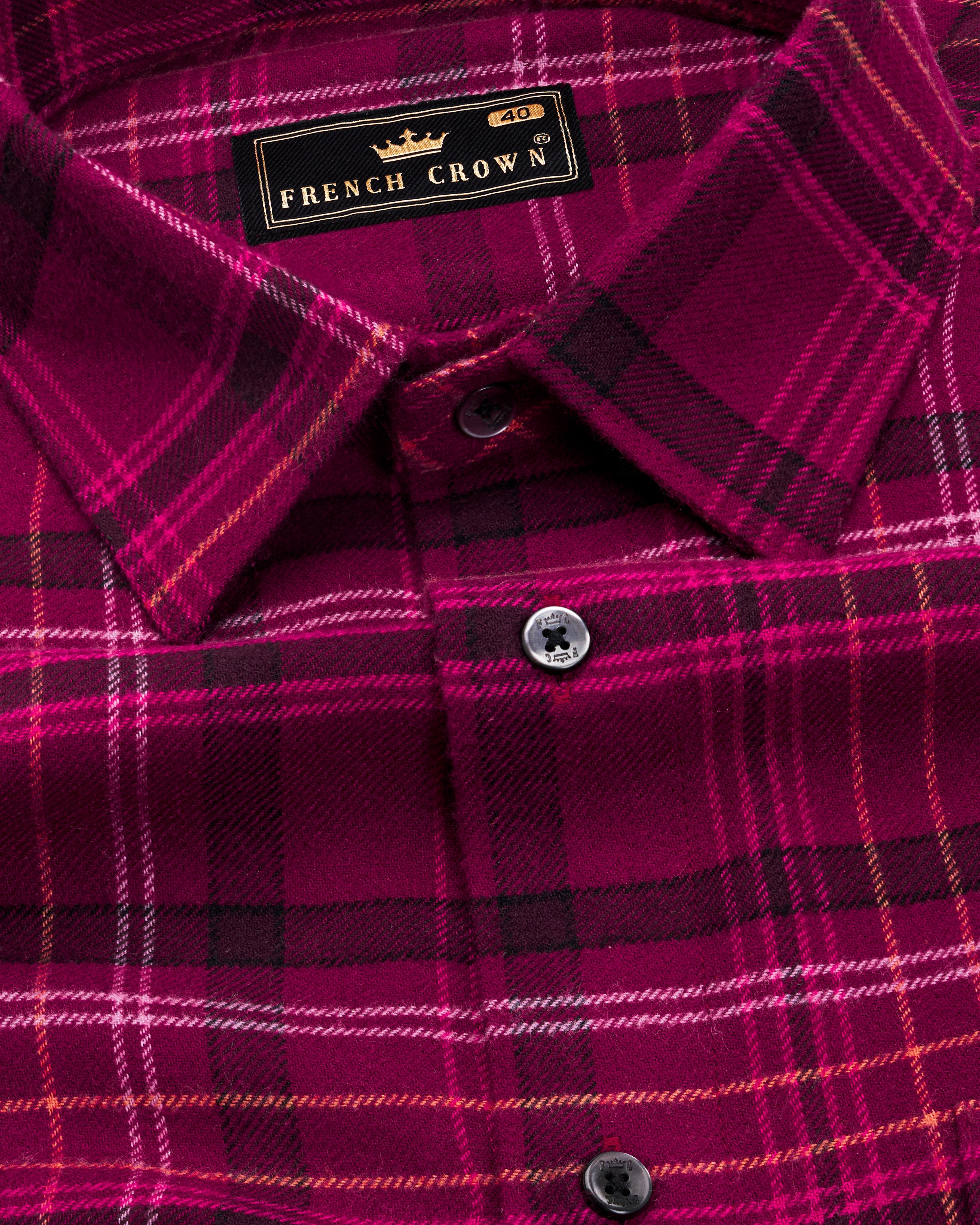 Magenta Maroon Checkered Flannel Shirt 9988-BLK-38, 9988-BLK-H-38, 9988-BLK-39, 9988-BLK-H-39, 9988-BLK-40, 9988-BLK-H-40, 9988-BLK-42, 9988-BLK-H-42, 9988-BLK-44, 9988-BLK-H-44, 9988-BLK-46, 9988-BLK-H-46, 9988-BLK-48, 9988-BLK-H-48, 9988-BLK-50, 9988-BLK-H-50, 9988-BLK-52, 9988-BLK-H-52