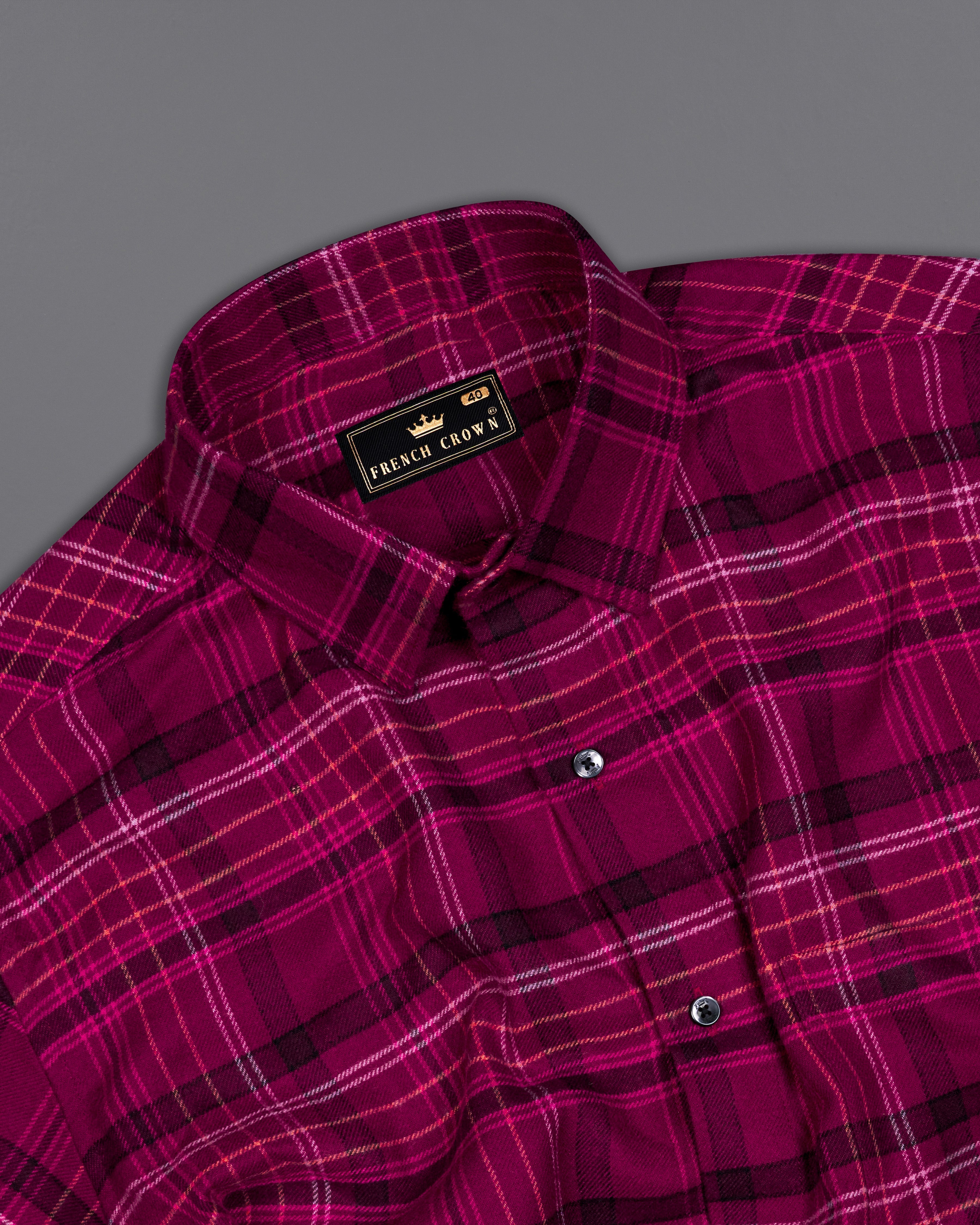 Magenta Maroon Checkered Flannel Shirt 9988-BLK-38, 9988-BLK-H-38, 9988-BLK-39, 9988-BLK-H-39, 9988-BLK-40, 9988-BLK-H-40, 9988-BLK-42, 9988-BLK-H-42, 9988-BLK-44, 9988-BLK-H-44, 9988-BLK-46, 9988-BLK-H-46, 9988-BLK-48, 9988-BLK-H-48, 9988-BLK-50, 9988-BLK-H-50, 9988-BLK-52, 9988-BLK-H-52