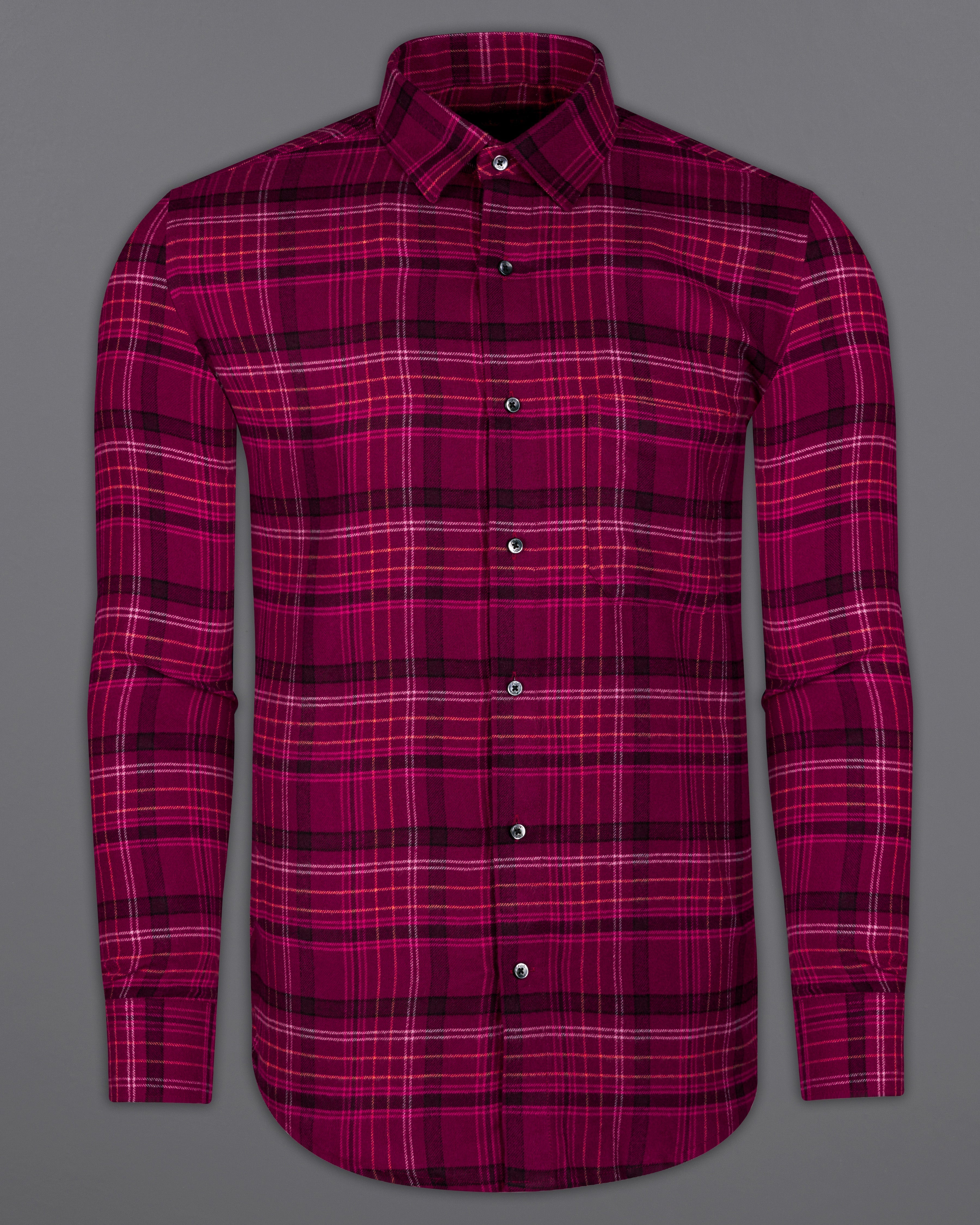 Magenta Maroon Checkered Flannel Shirt 9988-BLK-38, 9988-BLK-H-38, 9988-BLK-39, 9988-BLK-H-39, 9988-BLK-40, 9988-BLK-H-40, 9988-BLK-42, 9988-BLK-H-42, 9988-BLK-44, 9988-BLK-H-44, 9988-BLK-46, 9988-BLK-H-46, 9988-BLK-48, 9988-BLK-H-48, 9988-BLK-50, 9988-BLK-H-50, 9988-BLK-52, 9988-BLK-H-52