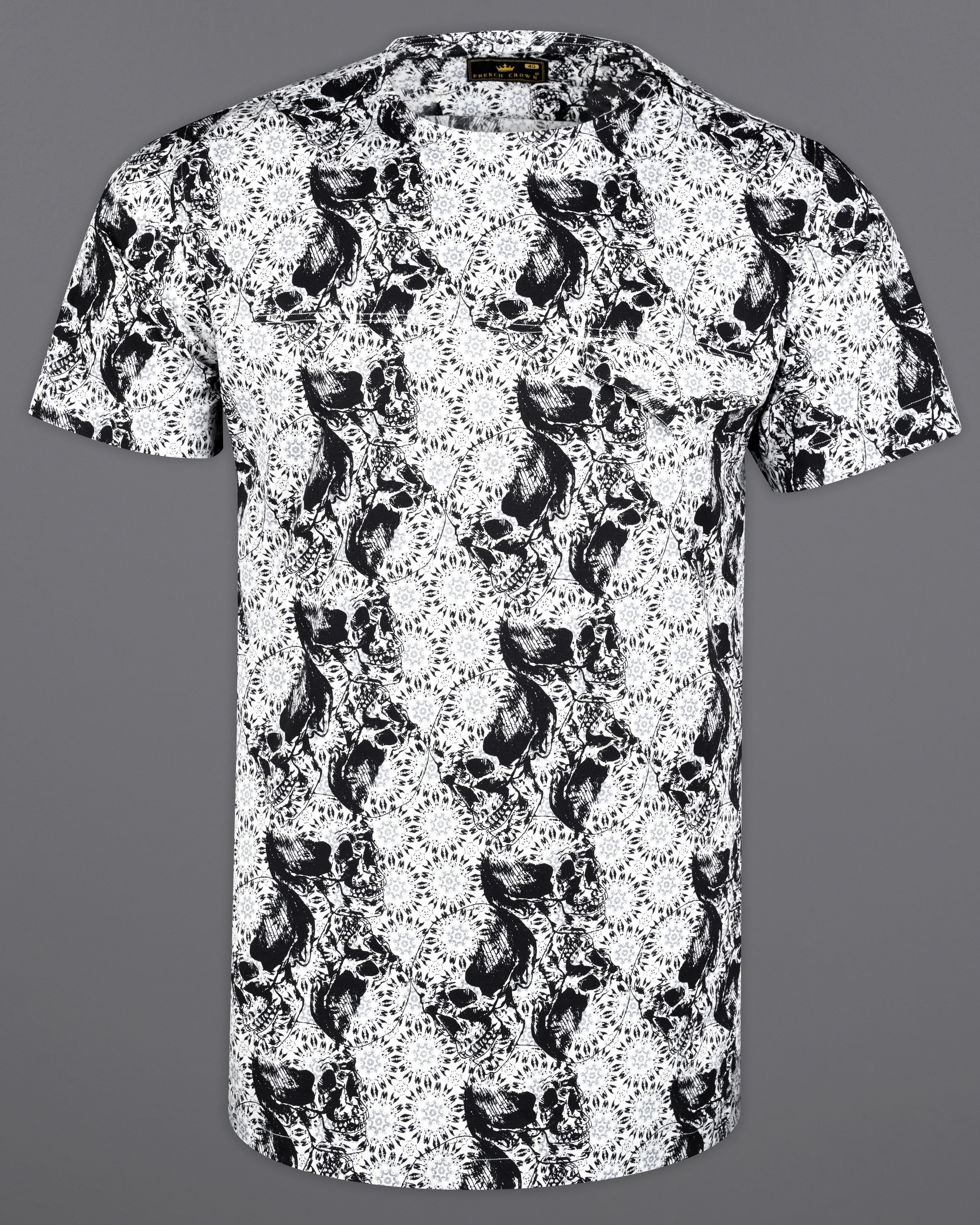 Bright White and Black Printed Premium Cotton Designer Bush Shirt 9990-WOC-ZP-P466-38, 9990-WOC-ZP-P466-39, 9990-WOC-ZP-P466-40, 9990-WOC-ZP-P466-42, 9990-WOC-ZP-P466-44, 9990-WOC-ZP-P466-46, 9990-WOC-ZP-P466-48, 9990-WOC-ZP-P466-50, 9990-WOC-ZP-P466-52 