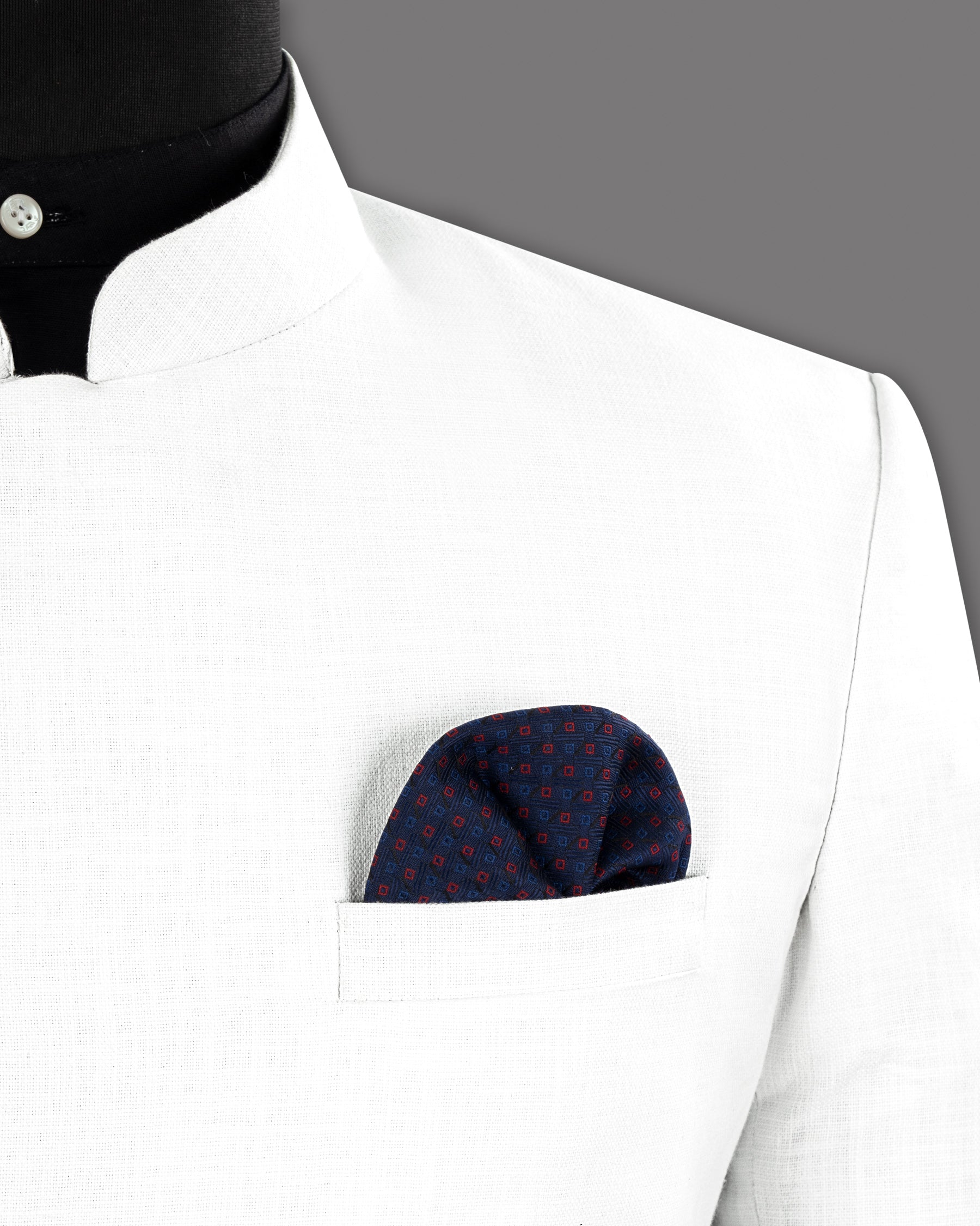 BRIGHT WHITE LUXURIOUS LINEN BANDHGALA/MANDARIN CROSS BUTTONED PERFORMANCE BLAZER BL1241-CBG-50, BL1241-CBG-52, BL1241-CBG-44, BL1241-CBG-46, BL1241-CBG-58, BL1241-CBG-60, BL1241-CBG-48, BL1241-CBG-40, BL1241-CBG-42, BL1241-CBG-38, BL1241-CBG-36, BL1241-CBG-54, BL1241-CBG-56