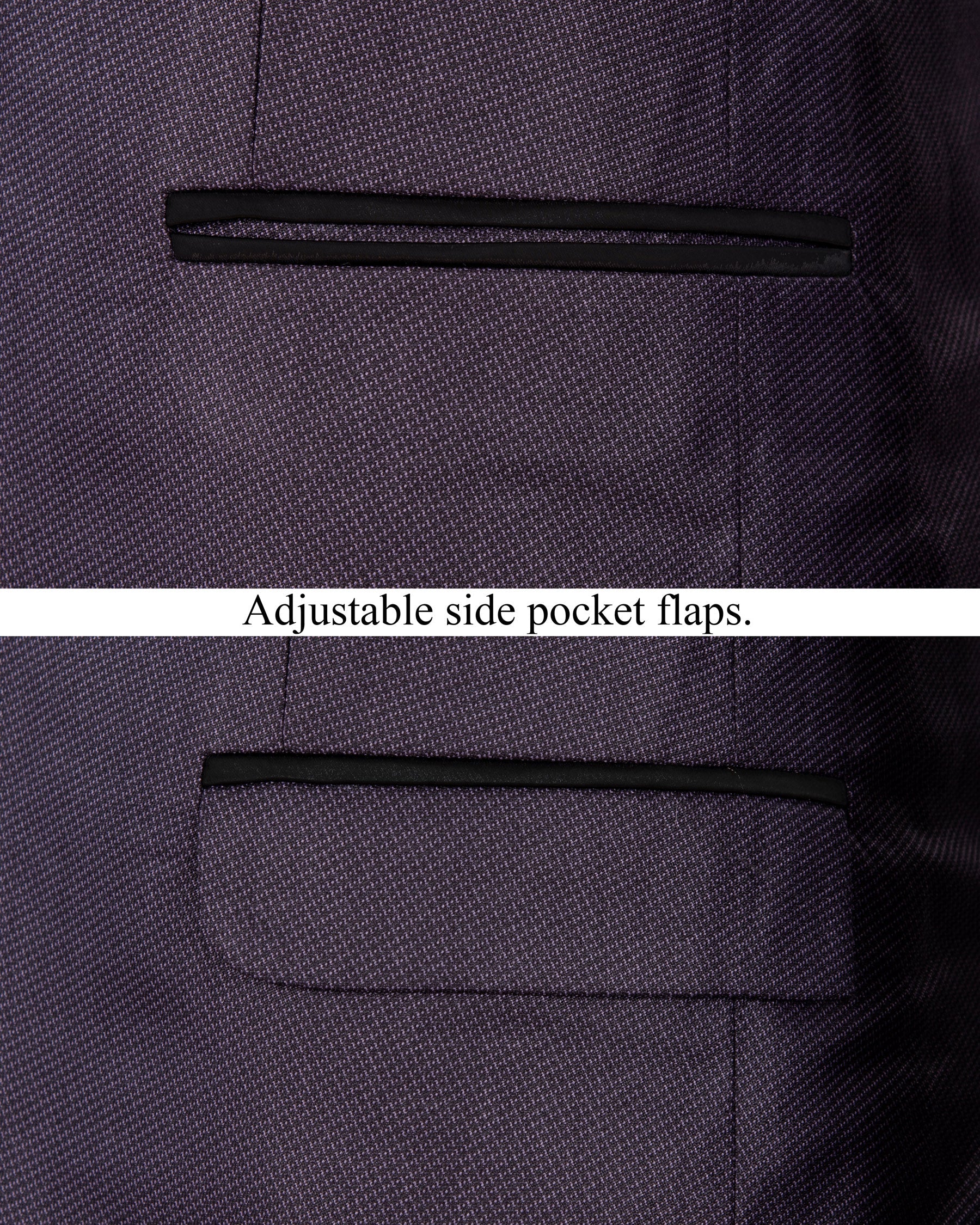 Martinique Violet Subtle Checked Woolrich Tuxedo Blazer BL1274-BKL-36, BL1274-BKL-38, BL1274-BKL-40, BL1274-BKL-42, BL1274-BKL-44, BL1274-BKL-46, BL1274-BKL-48, BL1274-BKL-50, BL1274-BKL-52, BL1274-BKL-54, BL1274-BKL-56, BL1274-BKL-58, BL1274-BKL-60