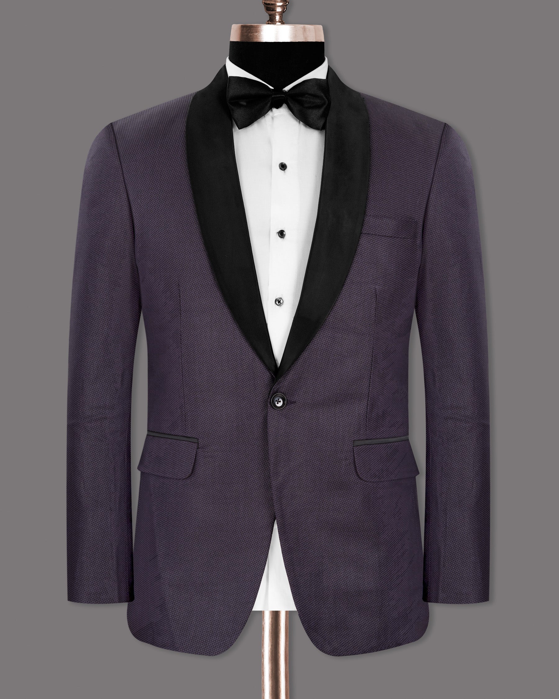 Martinique Violet Subtle Checked Woolrich Tuxedo Blazer BL1274-BKL-36, BL1274-BKL-38, BL1274-BKL-40, BL1274-BKL-42, BL1274-BKL-44, BL1274-BKL-46, BL1274-BKL-48, BL1274-BKL-50, BL1274-BKL-52, BL1274-BKL-54, BL1274-BKL-56, BL1274-BKL-58, BL1274-BKL-60