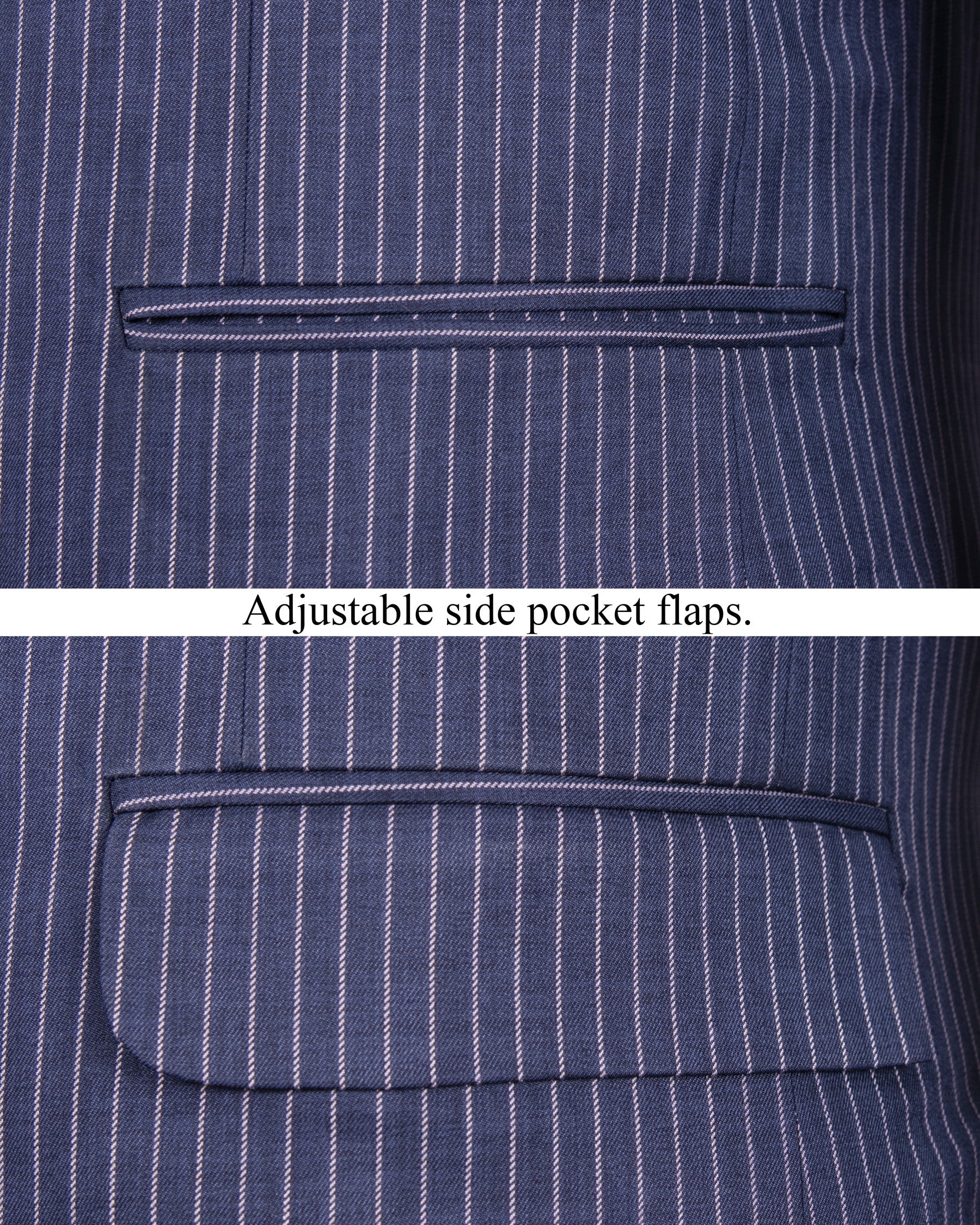 Martinique Blue with Prelude Striped Bandhgala/Mandarin Corduroy Premium Cotton Blazer BL1298-CBG-36, BL1298-CBG-40, BL1298-CBG-44, BL1298-CBG-46, BL1298-CBG-48, BL1298-CBG-50, BL1298-CBG-52, BL1298-CBG-54, BL1298-CBG-56, BL1298-CBG-58, BL1298-CBG-60, BL1298-CBG-38, BL1298-CBG-42