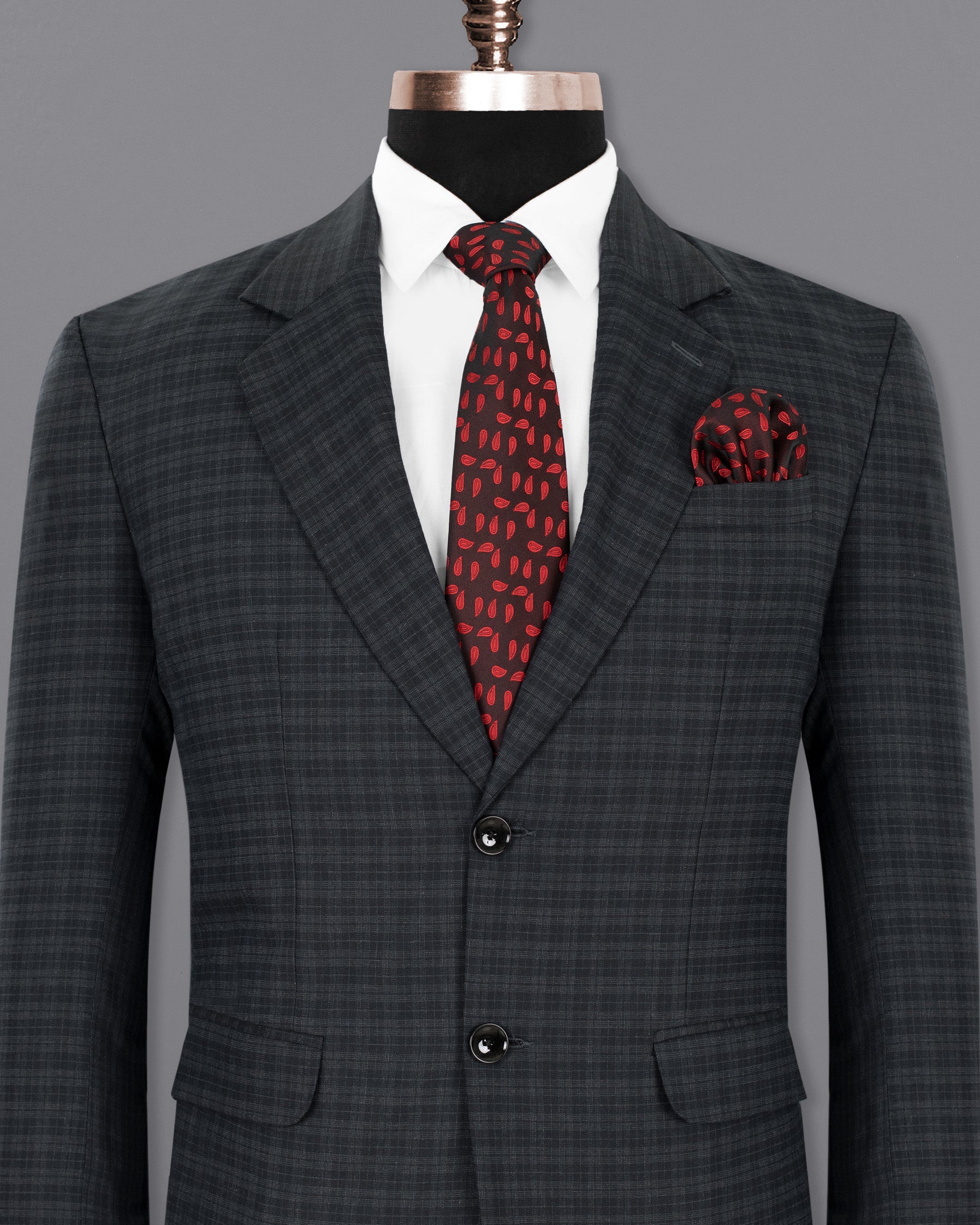 Shark Grey Plaid Wool Rich Blazer BL1325-SB-36, BL1325-SB-38, BL1325-SB-40, BL1325-SB-42, BL1325-SB-44, BL1325-SB-46, BL1325-SB-48, BL1325-SB-50, BL1325-SB-52, BL1325-SB-54, BL1325-SB-56, BL1325-SB-58, BL1325-SB-60