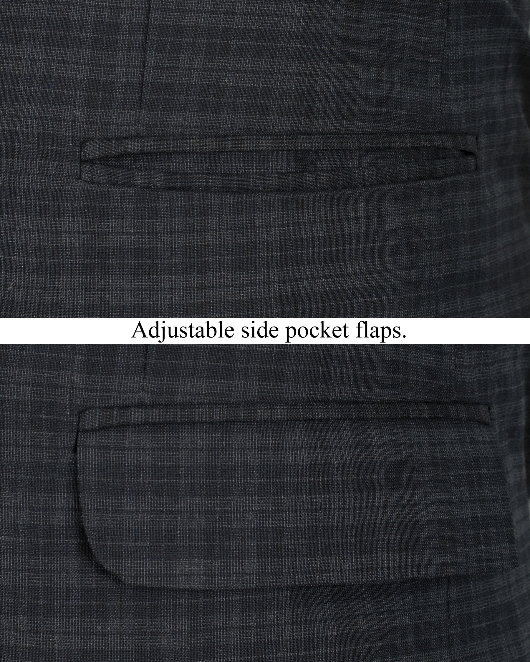 Shark Grey Plaid Wool Rich Blazer BL1325-SB-36, BL1325-SB-38, BL1325-SB-40, BL1325-SB-42, BL1325-SB-44, BL1325-SB-46, BL1325-SB-48, BL1325-SB-50, BL1325-SB-52, BL1325-SB-54, BL1325-SB-56, BL1325-SB-58, BL1325-SB-60