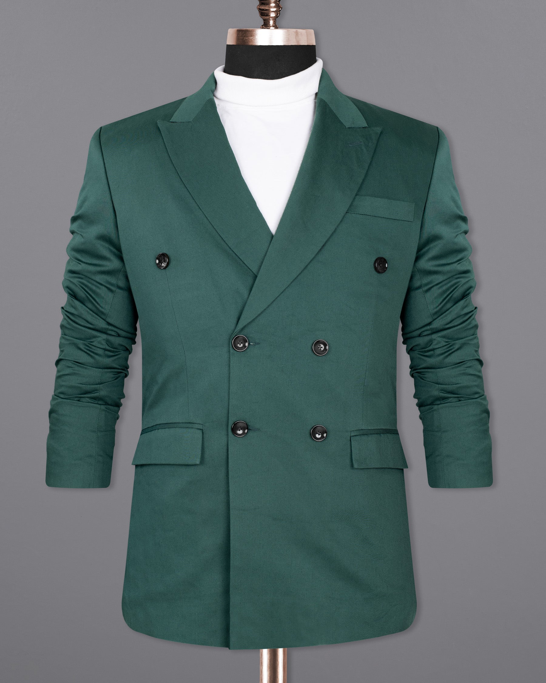 Te Papa Green Double Breasted Premium Cotton Blazer BL1327-DB-36, BL1327-DB-38, BL1327-DB-40, BL1327-DB-42, BL1327-DB-44, BL1327-DB-46, BL1327-DB-48, BL1327-DB-50, BL1327-DB-52, BL1327-DB-54, BL1327-DB-56, BL1327-DB-58, BL1327-DB-60