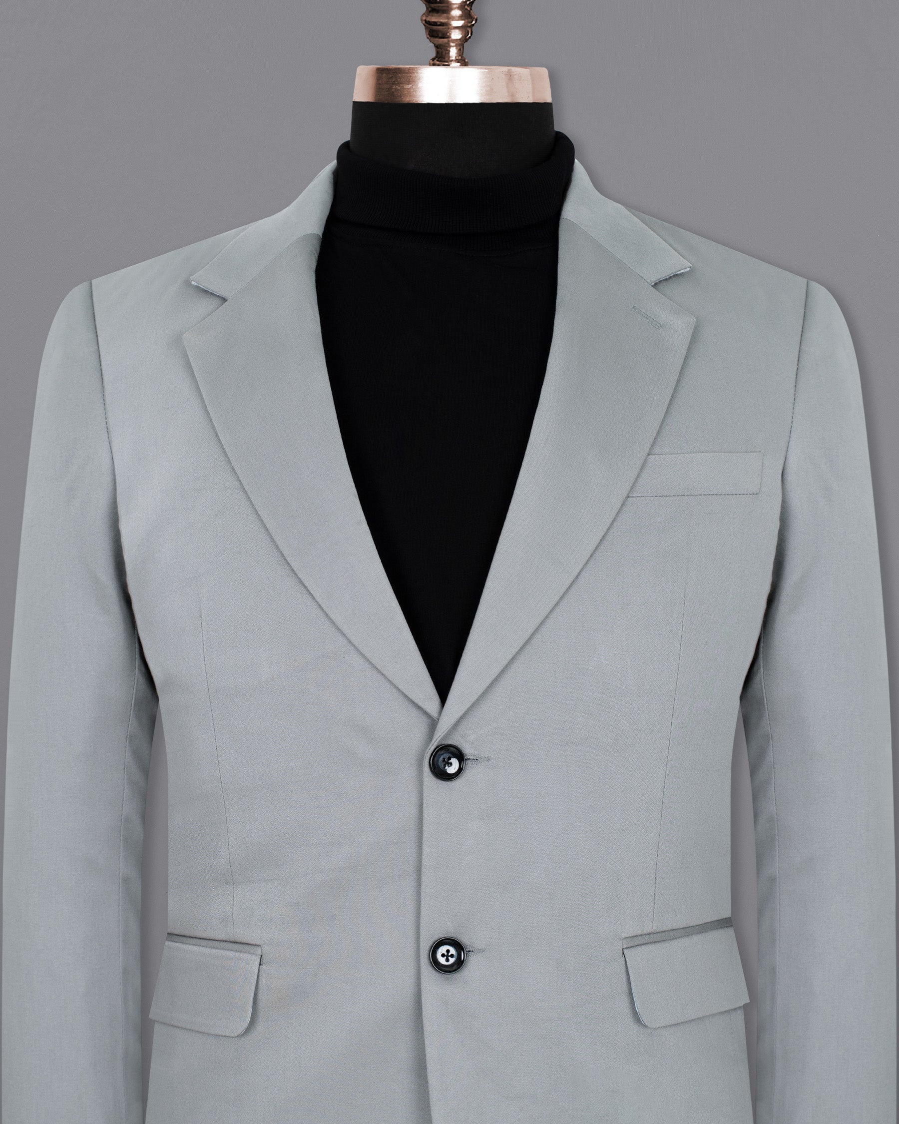 French Gray Premium Cotton Blazer BL1329-SB-36, BL1329-SB-38, BL1329-SB-40, BL1329-SB-42, BL1329-SB-44, BL1329-SB-46, BL1329-SB-48, BL1329-SB-50, BL1329-SB-52, BL1329-SB-54, BL1329-SB-56, BL1329-SB-58, BL1329-SB-60