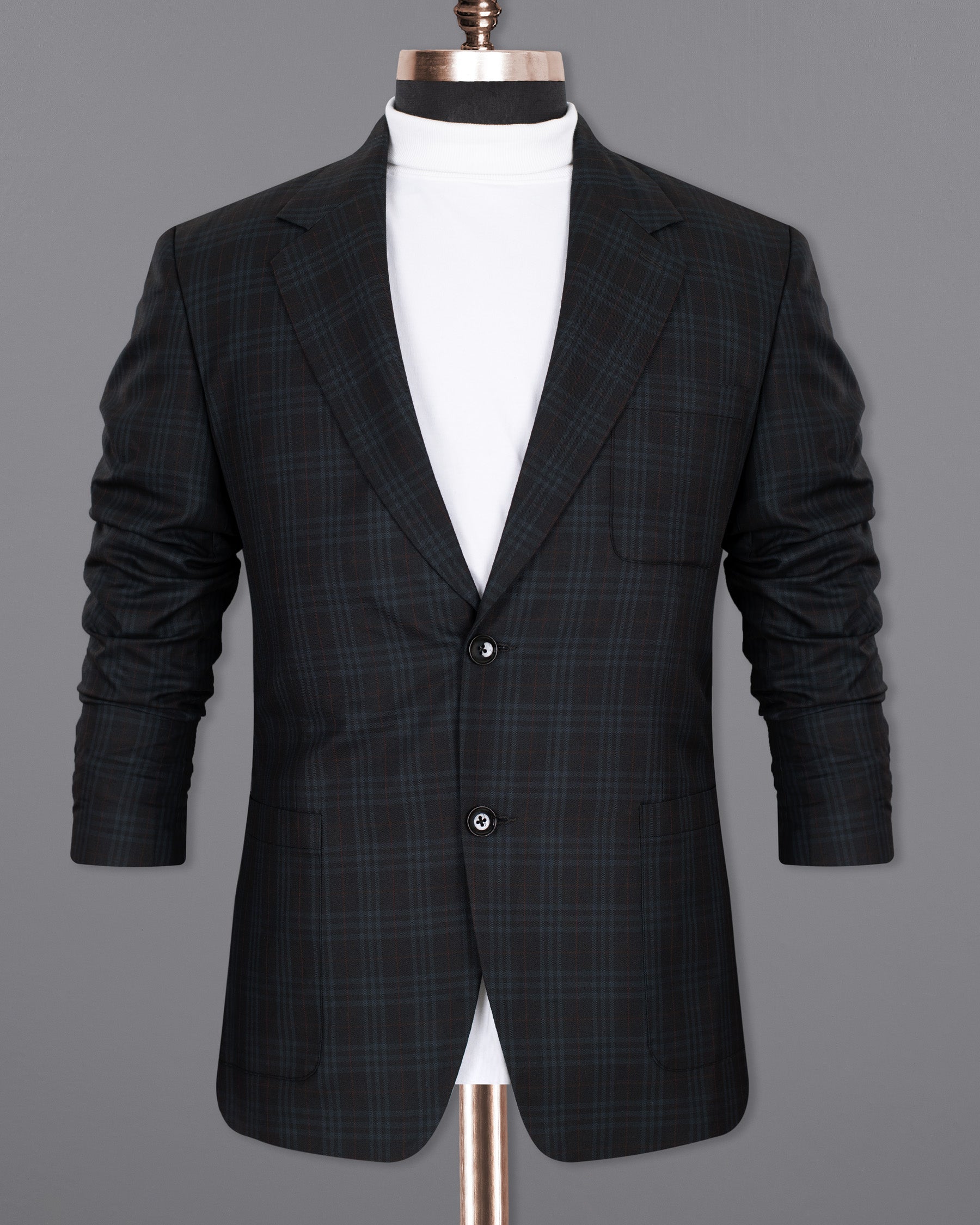 Shark Black Plaid Wool Rich Sports Blazer BL1340-SB-PP-36, BL1340-SB-PP-38, BL1340-SB-PP-40, BL1340-SB-PP-42, BL1340-SB-PP-44, BL1340-SB-PP-46, BL1340-SB-PP-48, BL1340-SB-PP-50, BL1340-SB-PP-52, BL1340-SB-PP-54, BL1340-SB-PP-56, BL1340-SB-PP-58, BL1340-SB-PP-60