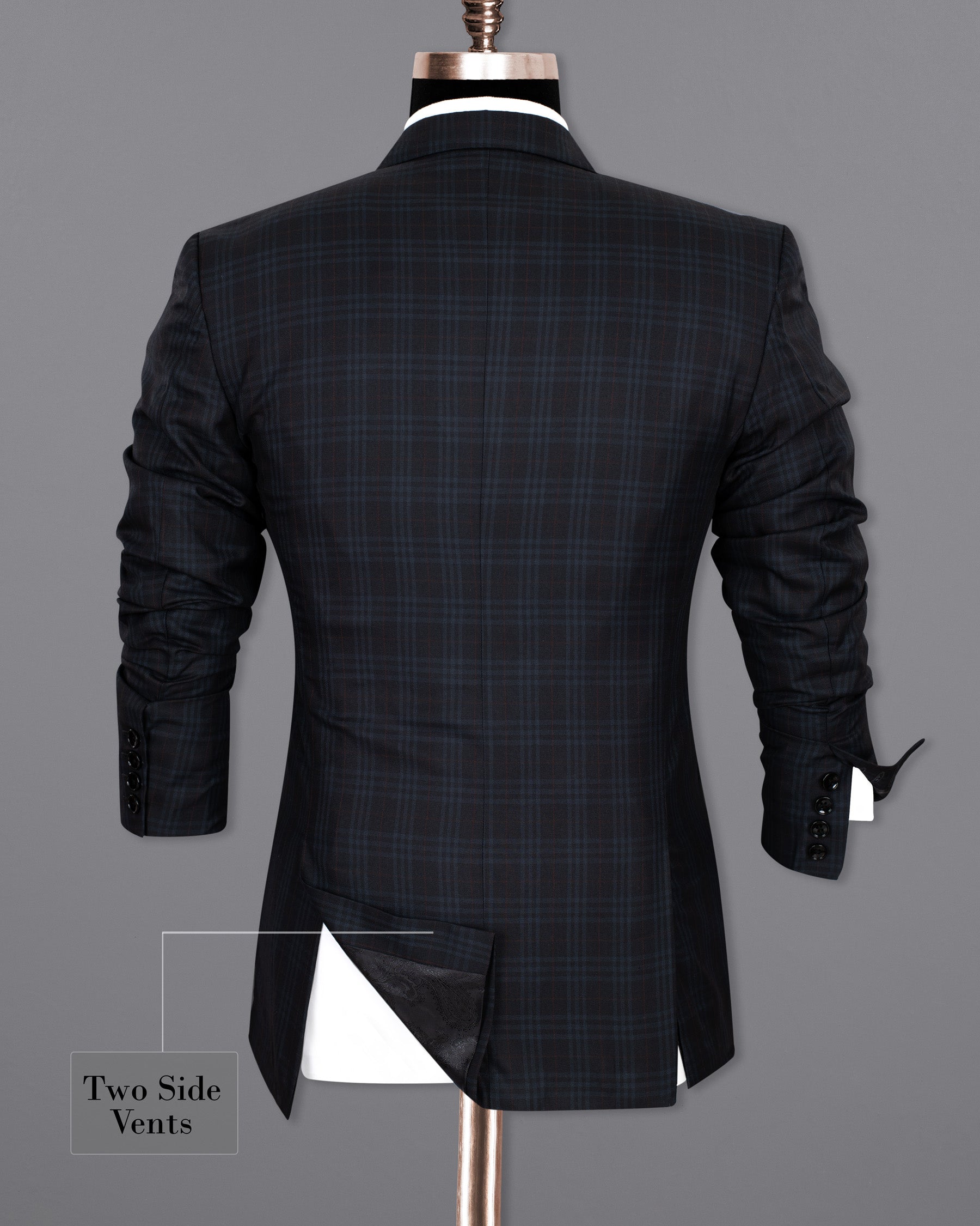 Shark Black Plaid Wool Rich Sports Blazer BL1340-SB-PP-36, BL1340-SB-PP-38, BL1340-SB-PP-40, BL1340-SB-PP-42, BL1340-SB-PP-44, BL1340-SB-PP-46, BL1340-SB-PP-48, BL1340-SB-PP-50, BL1340-SB-PP-52, BL1340-SB-PP-54, BL1340-SB-PP-56, BL1340-SB-PP-58, BL1340-SB-PP-60