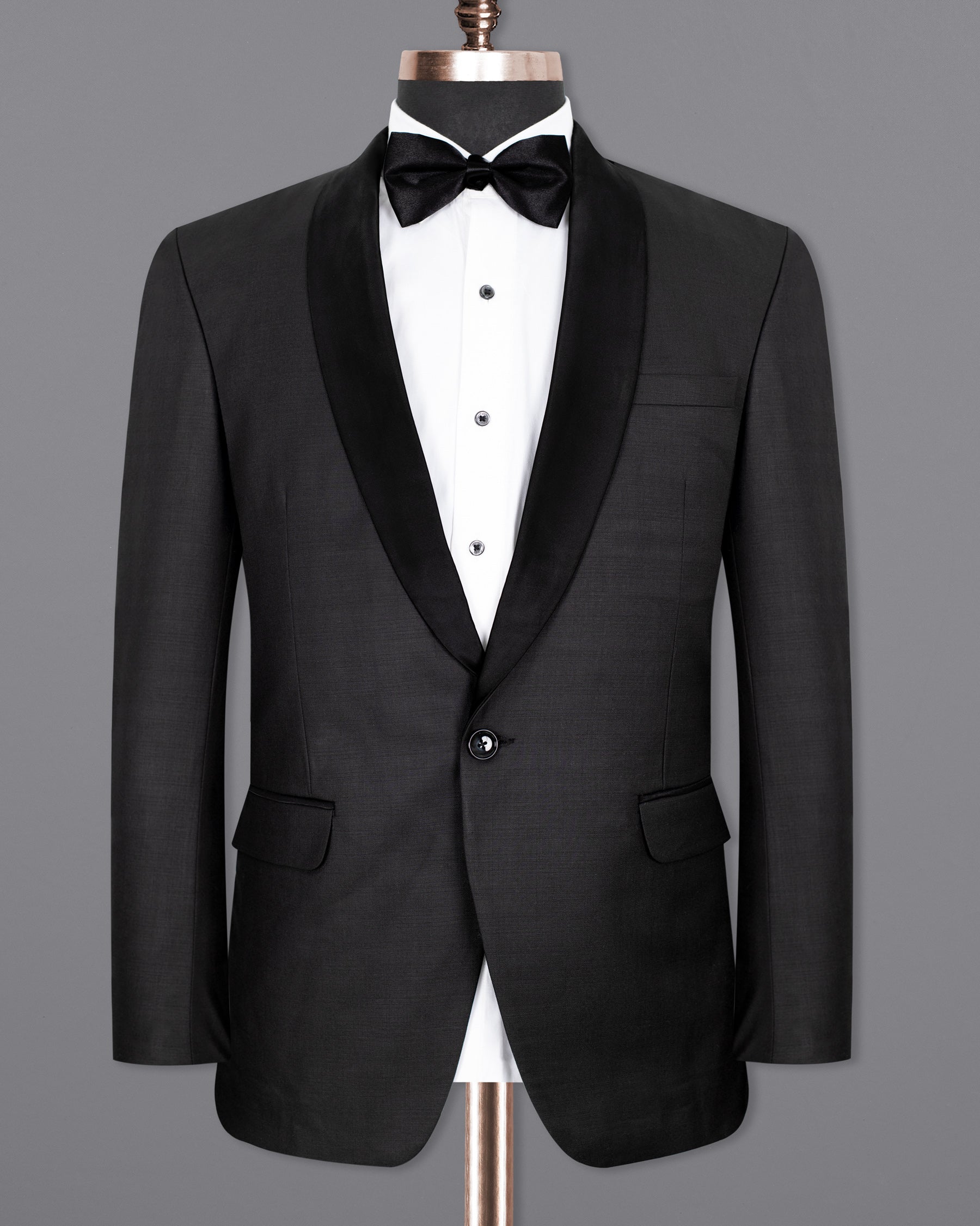 Black Russian Subtle Textured Wool rich Tuxedo Blazer BL1354-BKL-36, BL1354-BKL-38, BL1354-BKL-40, BL1354-BKL-42, BL1354-BKL-44, BL1354-BKL-46, BL1354-BKL-48, BL1354-BKL-50, BL1354-BKL-52, BL1354-BKL-54, BL1354-BKL-56, BL1354-BKL-58, BL1354-BKL-60