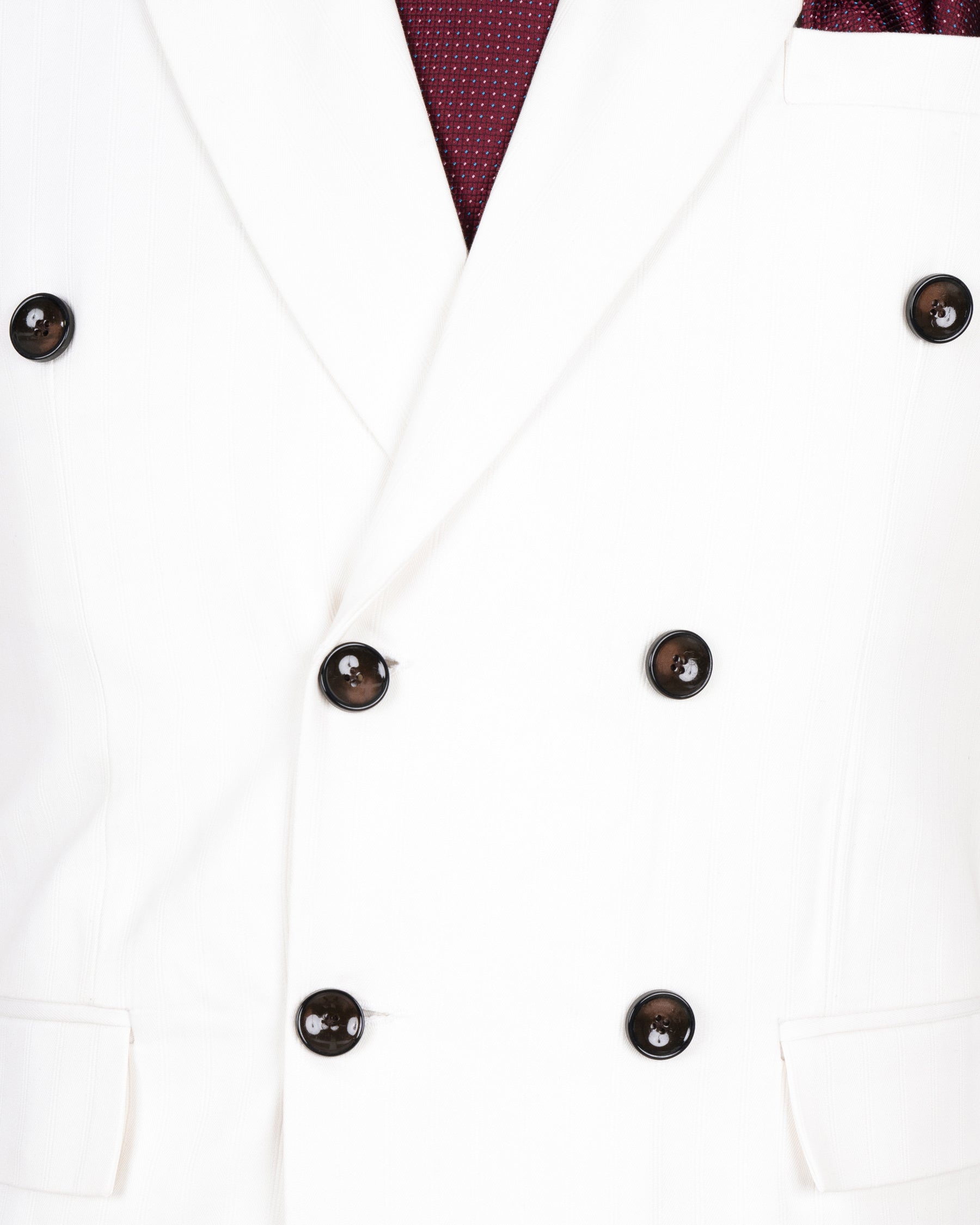 Bright White Subtle Striped  Double Breasted Premium Cotton Blazer BL1395-DB-36, BL1395-DB-38, BL1395-DB-40, BL1395-DB-42, BL1395-DB-44, BL1395-DB-46, BL1395-DB-48, BL1395-DB-50, BL1395-DB-52, BL1395-DB-54, BL1395-DB-56, BL1395-DB-58, BL1395-DB-60