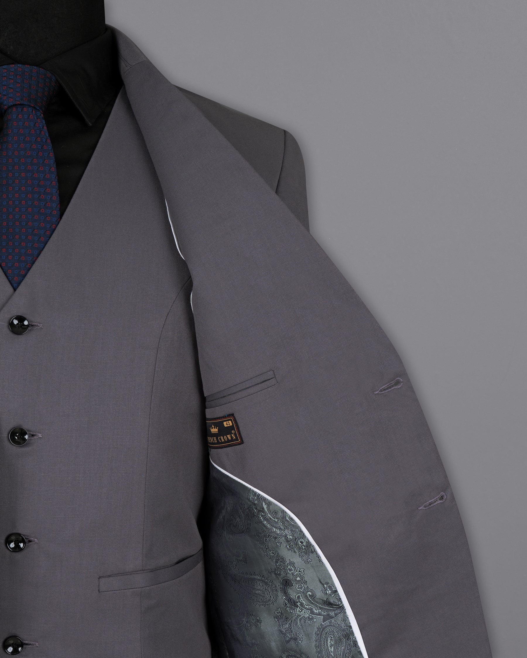 Dolphin Grey Wool Rich Blazer BL1399-SB-36, BL1399-SB-38, BL1399-SB-40, BL1399-SB-42, BL1399-SB-44, BL1399-SB-46, BL1399-SB-48, BL1399-SB-50, BL1399-SB-52, BL1399-SB-54, BL1399-SB-56, BL1399-SB-58, BL1399-SB-60