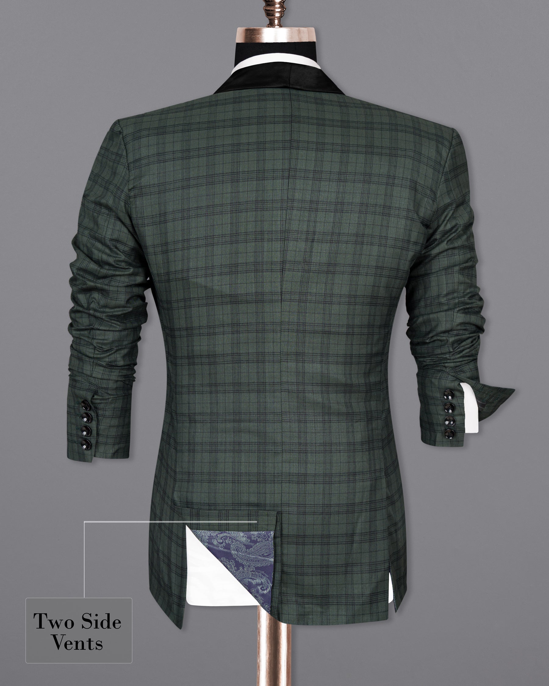 Timber Green Plaid Wool Rich Tuxedo Blazer BL1417-BKL-36, BL1417-BKL-38, BL1417-BKL-40, BL1417-BKL-42, BL1417-BKL-44, BL1417-BKL-46, BL1417-BKL-48, BL1417-BKL-50, BL1417-BKL-52, BL1417-BKL-54, BL1417-BKL-56, BL1417-BKL-58, BL1417-BKL-60