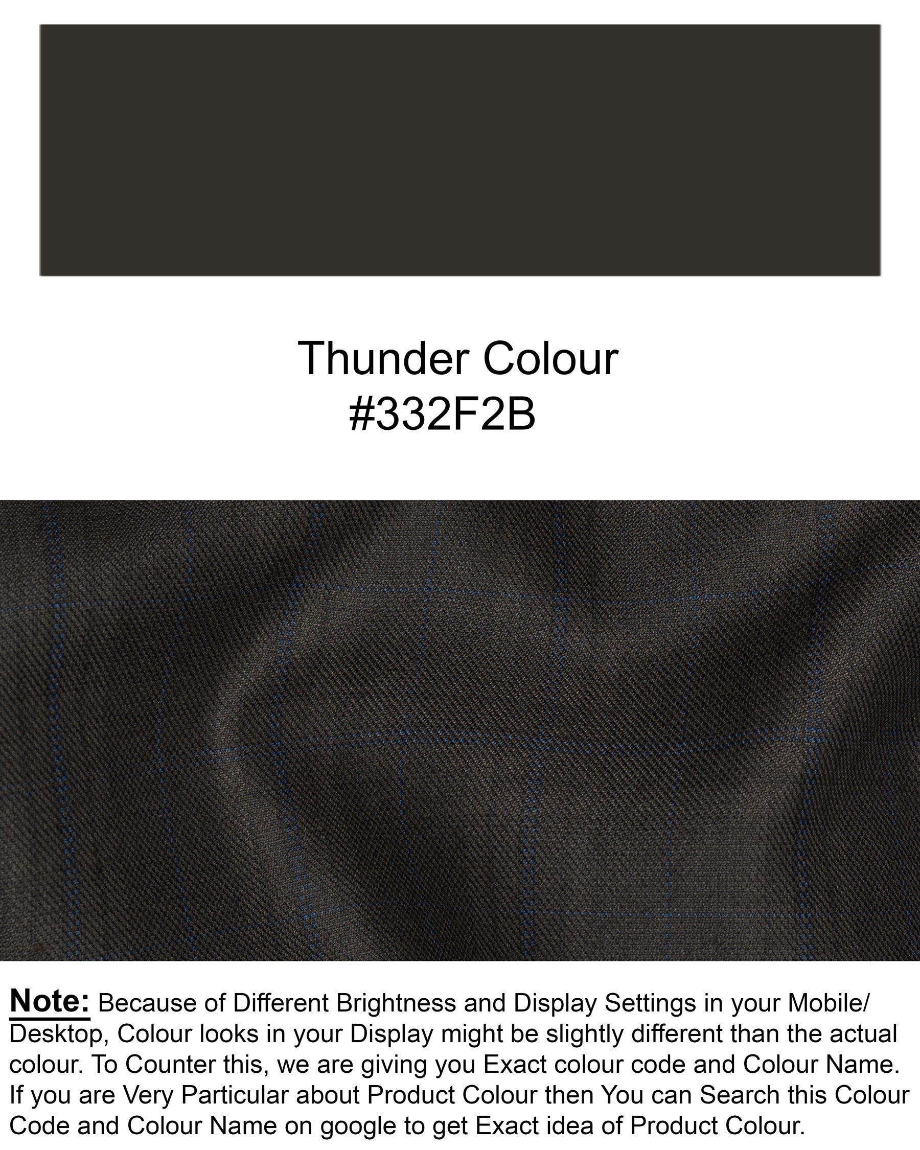 Thunder brown Plaid Cross Buttoned Bandhgala Wool Rich Blazer BL1424-CBG-36, BL1424-CBG-38, BL1424-CBG-40, BL1424-CBG-42, BL1424-CBG-44, BL1424-CBG-46, BL1424-CBG-48, BL1424-CBG-50, BL1424-CBG-52, BL1424-CBG-54, BL1424-CBG-56, BL1424-CBG-58, BL1424-CBG-60