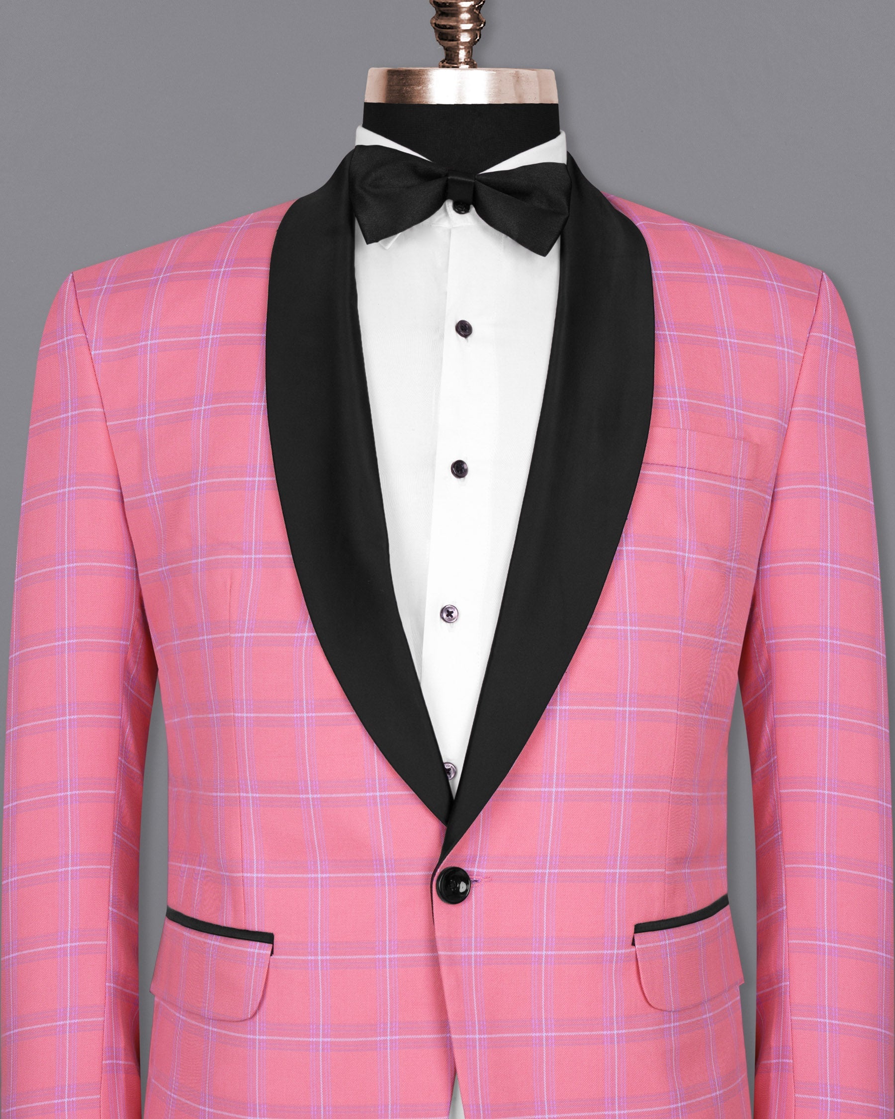 Wewak Pink Windowpane Woolrich Tuxedo Blazer BL1427-BKL-36,BL1427-BKL-38,BL1427-BKL-40,BL1427-BKL-42,BL1427-BKL-44,BL1427-BKL-46,BL1427-BKL-48,BL1427-BKL-50,BL1427-BKL-52,BL1427-BKL-54,BL1427-BKL-56,BL1427-BKL-58,BL1427-BKL-60