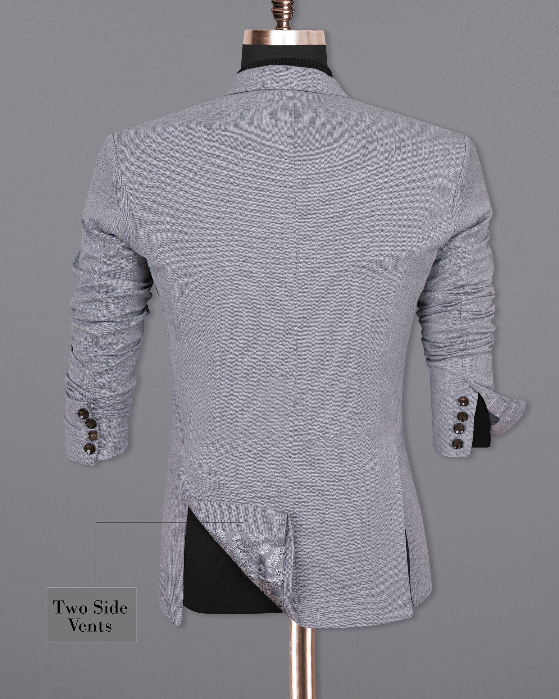 Spun Pearl Grey Herringbone Double-breasted Premium Cotton Sports Blazer BL1435-DB-PP-36,BL1435-DB-PP-38,BL1435-DB-PP-40,BL1435-DB-PP-42,BL1435-DB-PP-44,BL1435-DB-PP-46,BL1435-DB-PP-48,BL1435-DB-PP-50,BL1435-DB-PP-52,BL1435-DB-PP-54,BL1435-DB-PP-56,BL1435-DB-PP-58,BL1435-DB-PP-60