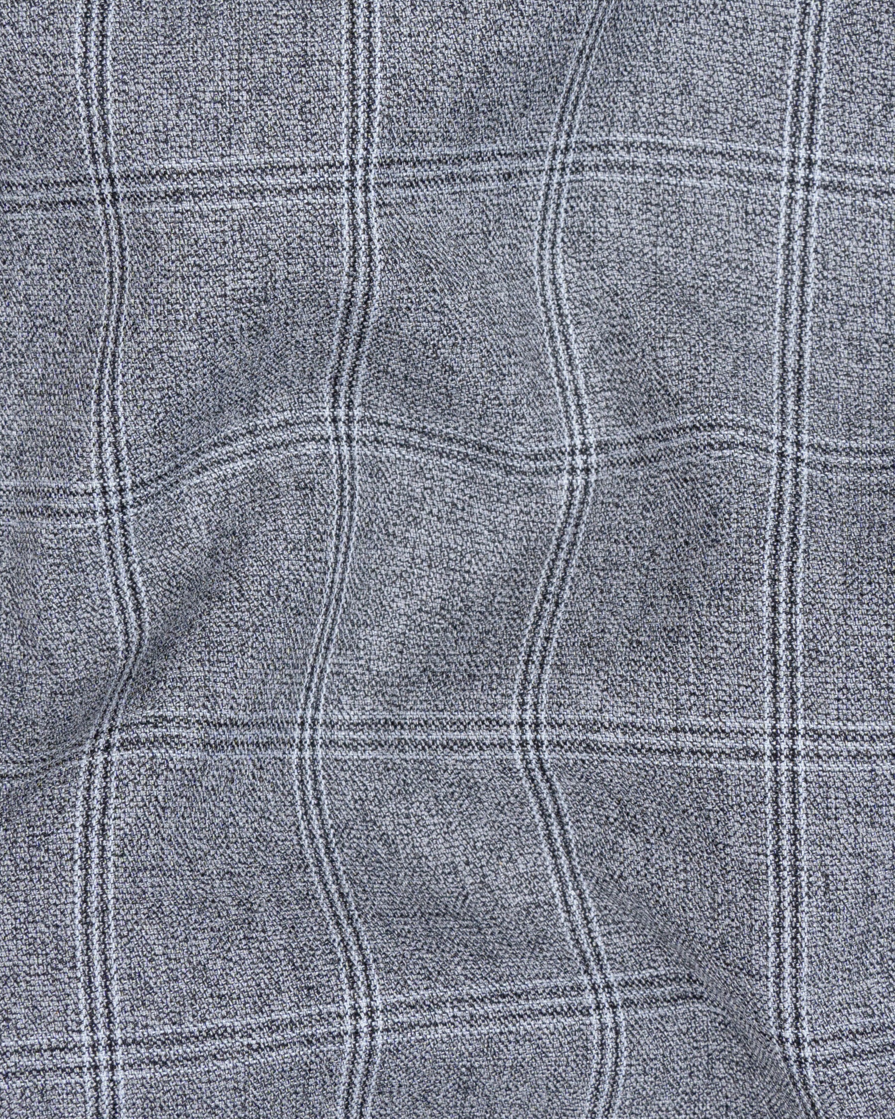 Manatee Grey windowpane Wool Rich Blazer