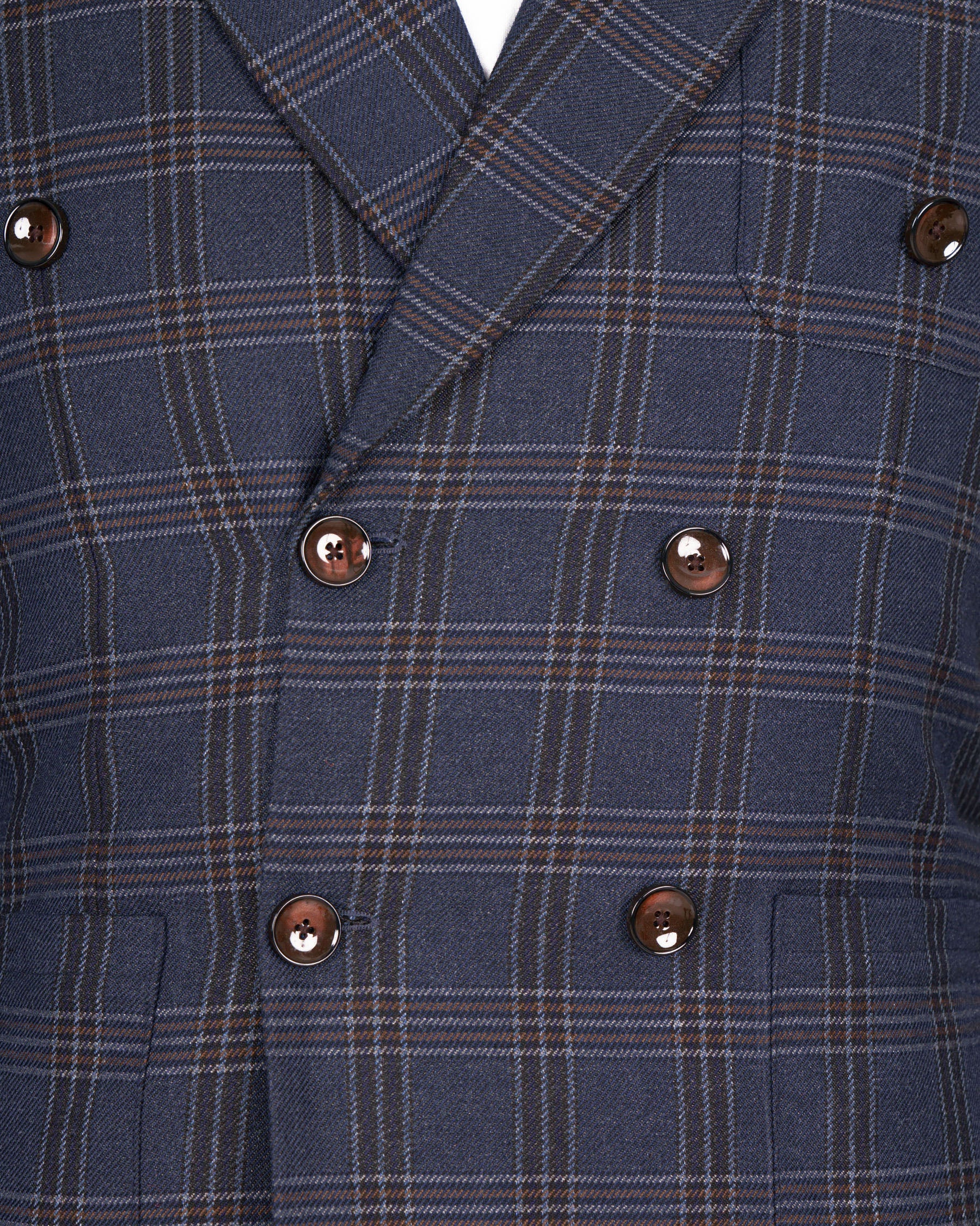 Licorice Blue Plaid heavyweight tweed Wool Rich Double Breasted Blazer  BL1453-DB-PP-36,BL1453-DB-PP-38,BL1453-DB-PP-40,BL1453-DB-PP-42,BL1453-DB-PP-44,BL1453-DB-PP-46,BL1453-DB-PP-48,BL1453-DB-PP-50,BL1453-DB-PP-52,BL1453-DB-PP-54,BL1453-DB-PP-56,BL1453-DB-PP-58,BL1453-DB-PP-60