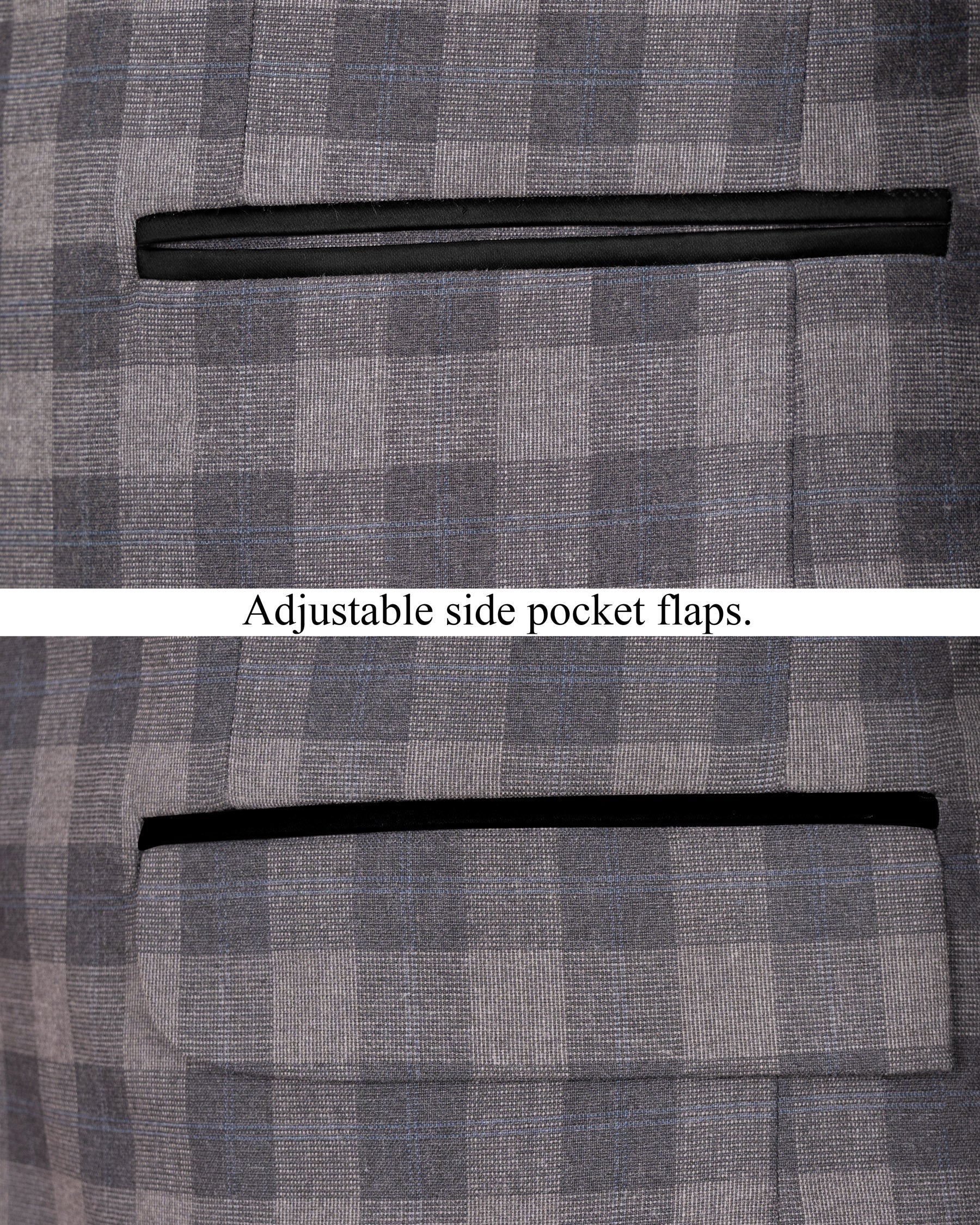 Nobel and Chicago Grey Plaid Wool Rich Tuxedo Blazer BL1455-BKL-36,BL1455-BKL-38,BL1455-BKL-40,BL1455-BKL-42,BL1455-BKL-44,BL1455-BKL-46,BL1455-BKL-48,BL1455-BKL-50,BL1455-BKL-52,BL1455-BKL-54,BL1455-BKL-56,BL1455-BKL-58,BL1455-BKL-60