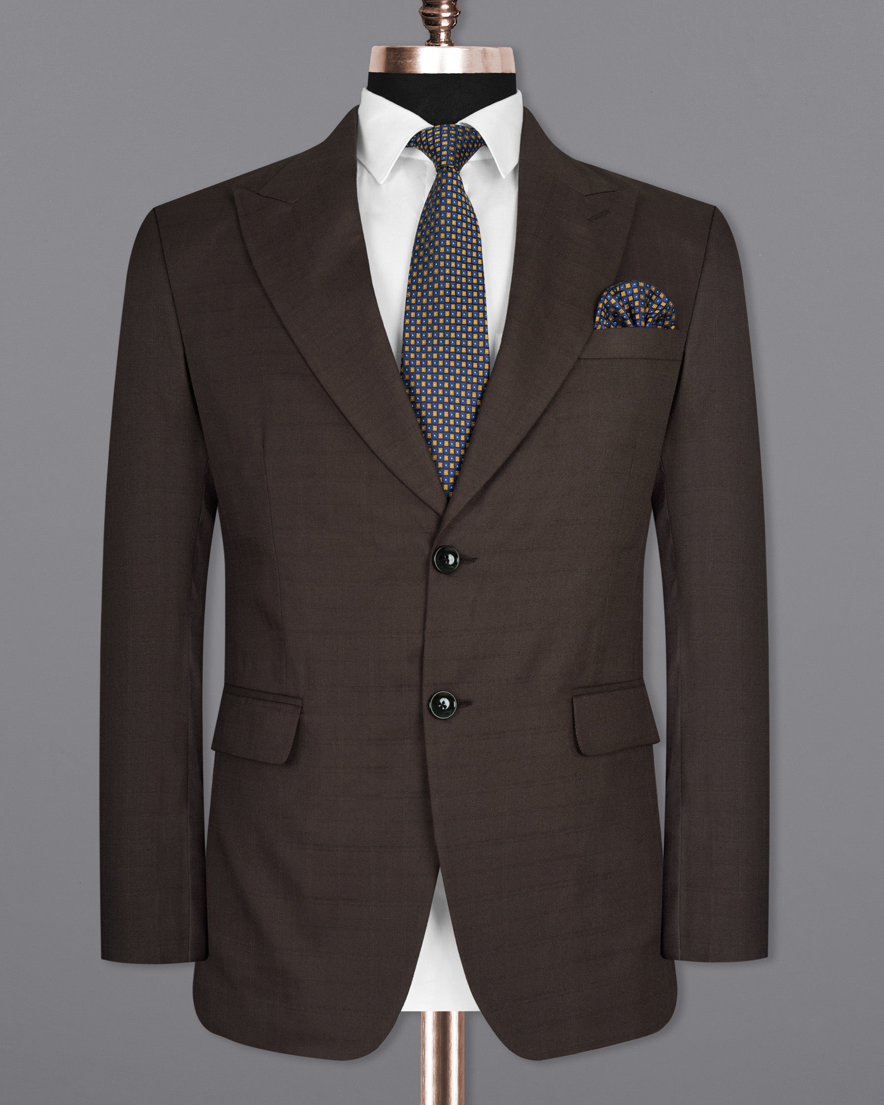 Rebel Brown Subtle windowpane Wool Rich Blazer BL1461-SBP-36,BL1461-SBP-38,BL1461-SBP-40,BL1461-SBP-42,BL1461-SBP-44,BL1461-SBP-46,BL1461-SBP-48,BL1461-SBP-50,BL1461-SBP-52,BL1461-SBP-54,BL1461-SBP-56,BL1461-SBP-58,BL1461-SBP-60