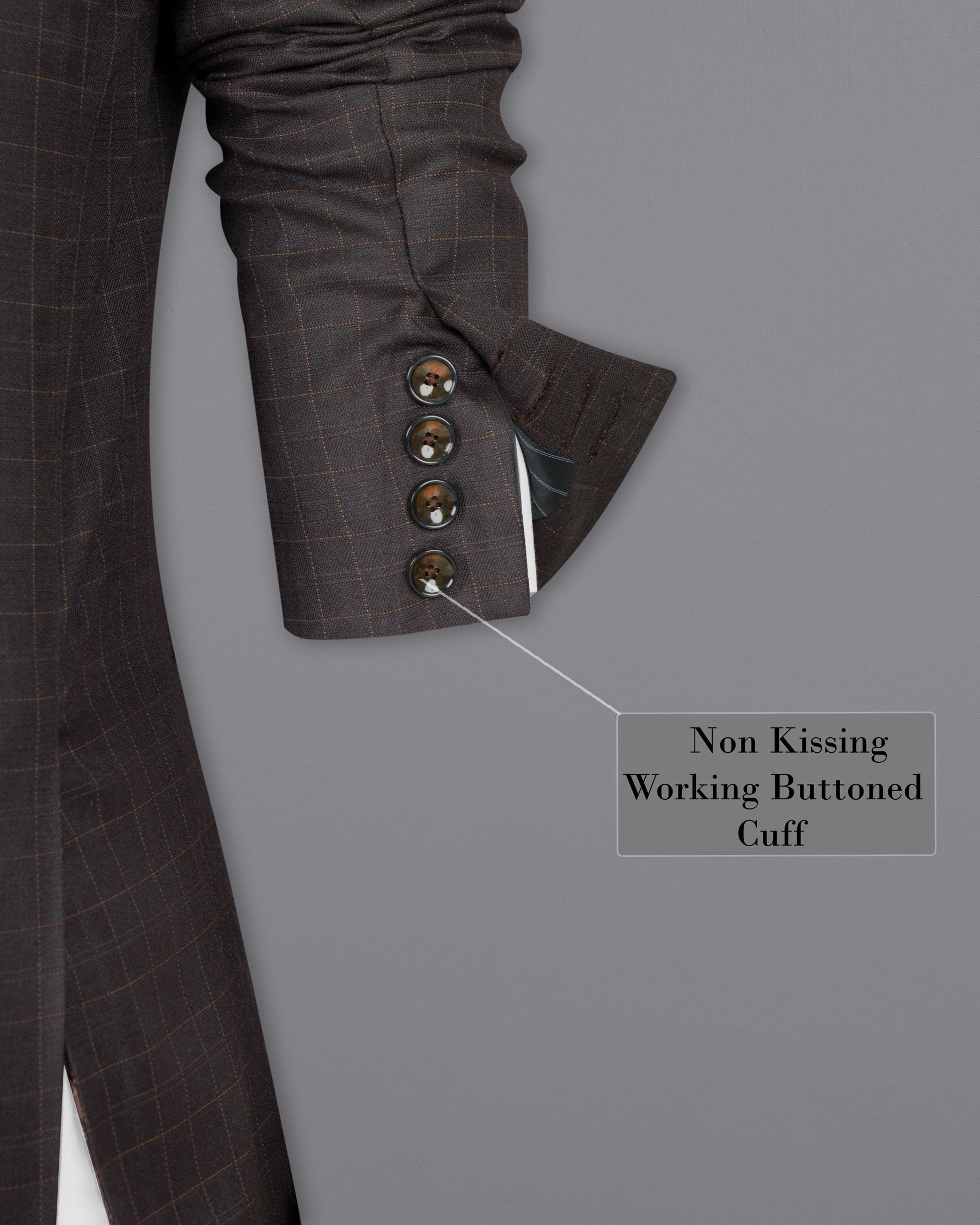 Brown Plaid Wool Rich Blazer BL1465-D22-36,BL1465-D22-38,BL1465-D22-40,BL1465-D22-42,BL1465-D22-44,BL1465-D22-46,BL1465-D22-48,BL1465-D22-50,BL1465-D22-52,BL1465-D22-54,BL1465-D22-56,BL1465-D22-58,BL1465-D22-60