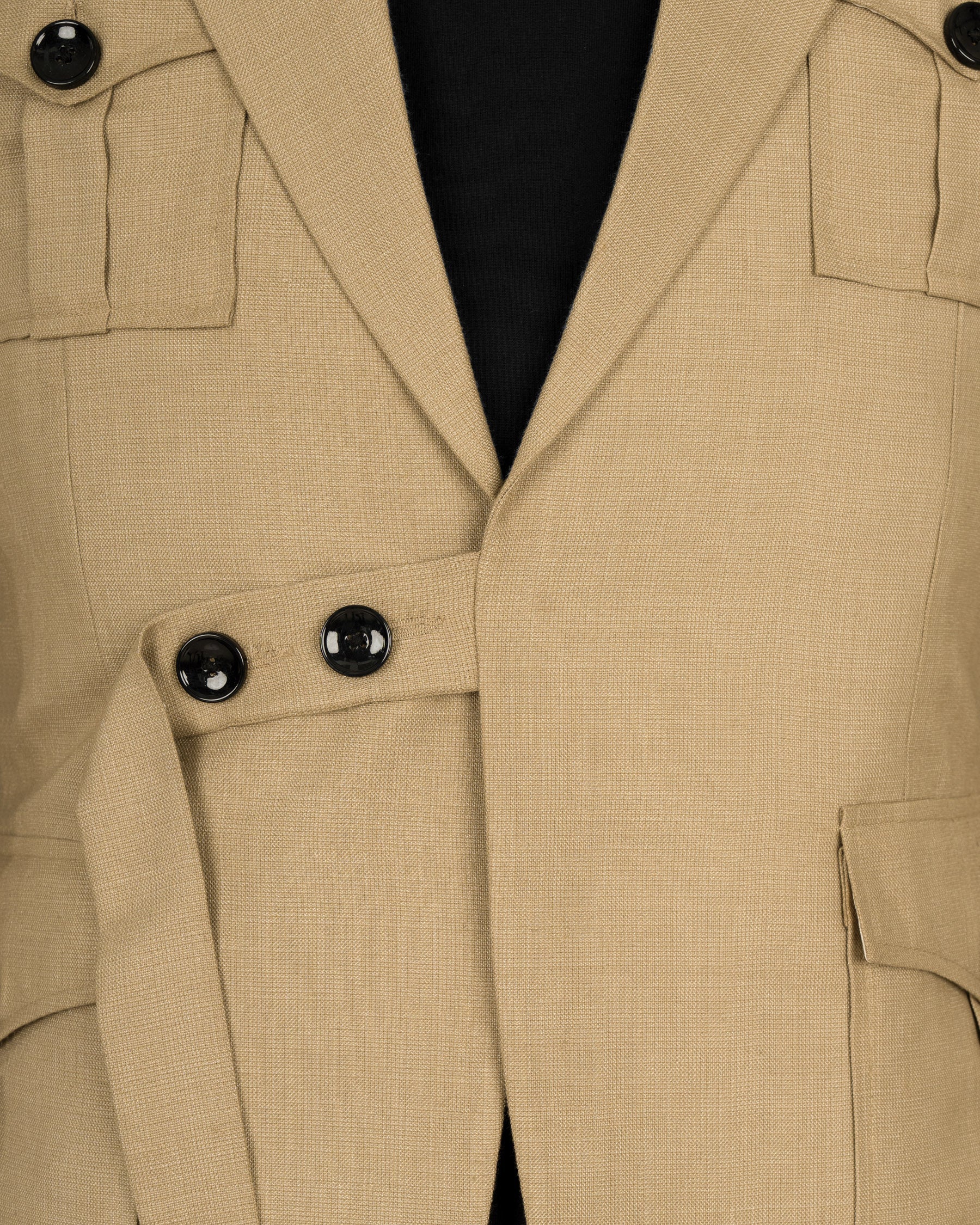 Calico Cream Patch Pockets Sports Blazer BL1466-D3-36,BL1466-D3-38,BL1466-D3-40,BL1466-D3-42,BL1466-D3-44,BL1466-D3-46,BL1466-D3-48,BL1466-D3-50,BL1466-D3-52,BL1466-D3-54,BL1466-D3-56,BL1466-D3-58,BL1466-D3-60