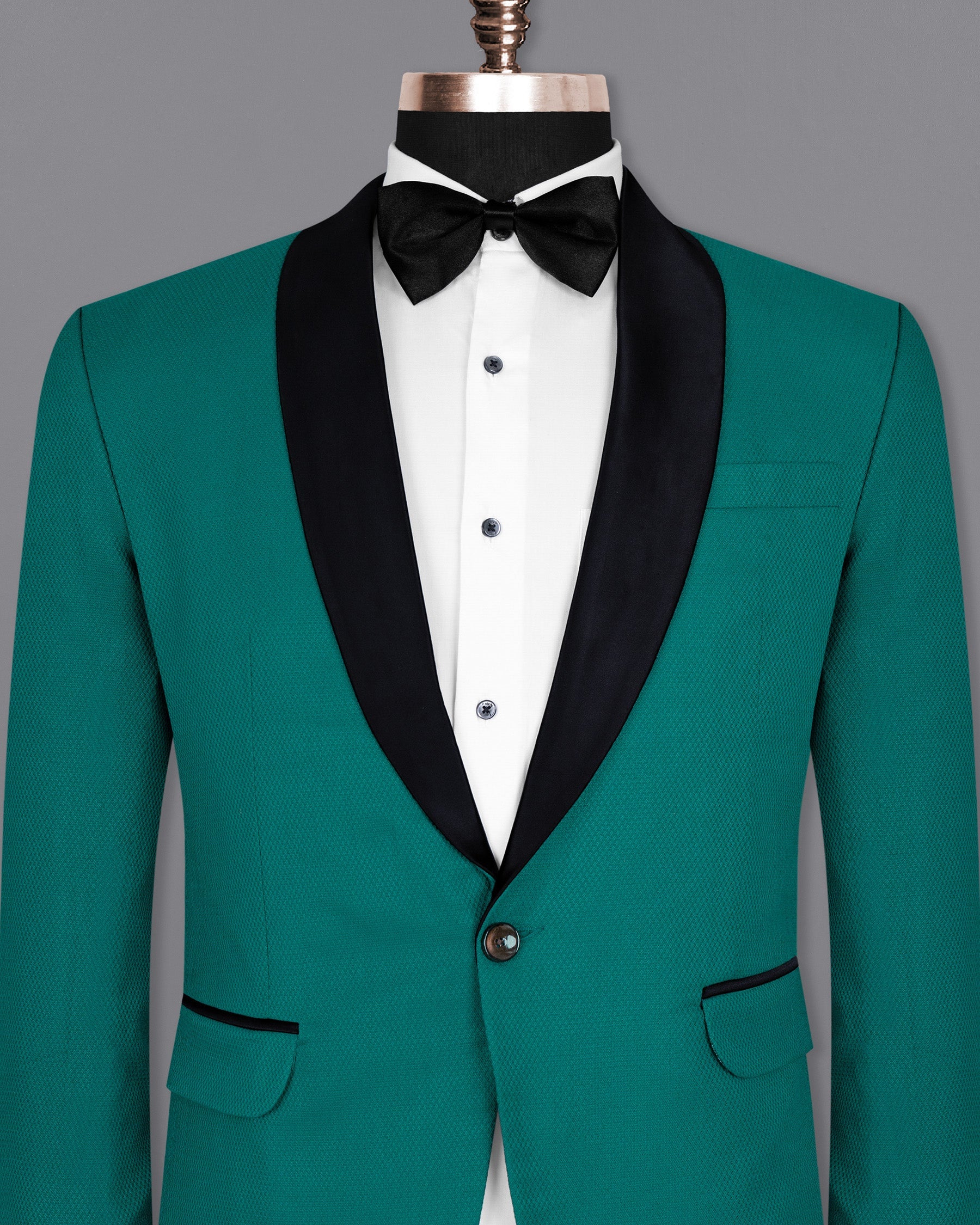 Mosque Green Wool Rich Tuxedo Blazer BL1468-BKL-36,BL1468-BKL-38,BL1468-BKL-40,BL1468-BKL-42,BL1468-BKL-44,BL1468-BKL-46,BL1468-BKL-48,BL1468-BKL-50,BL1468-BKL-52,BL1468-BKL-54,BL1468-BKL-56,BL1468-BKL-58,BL1468-BKL-60