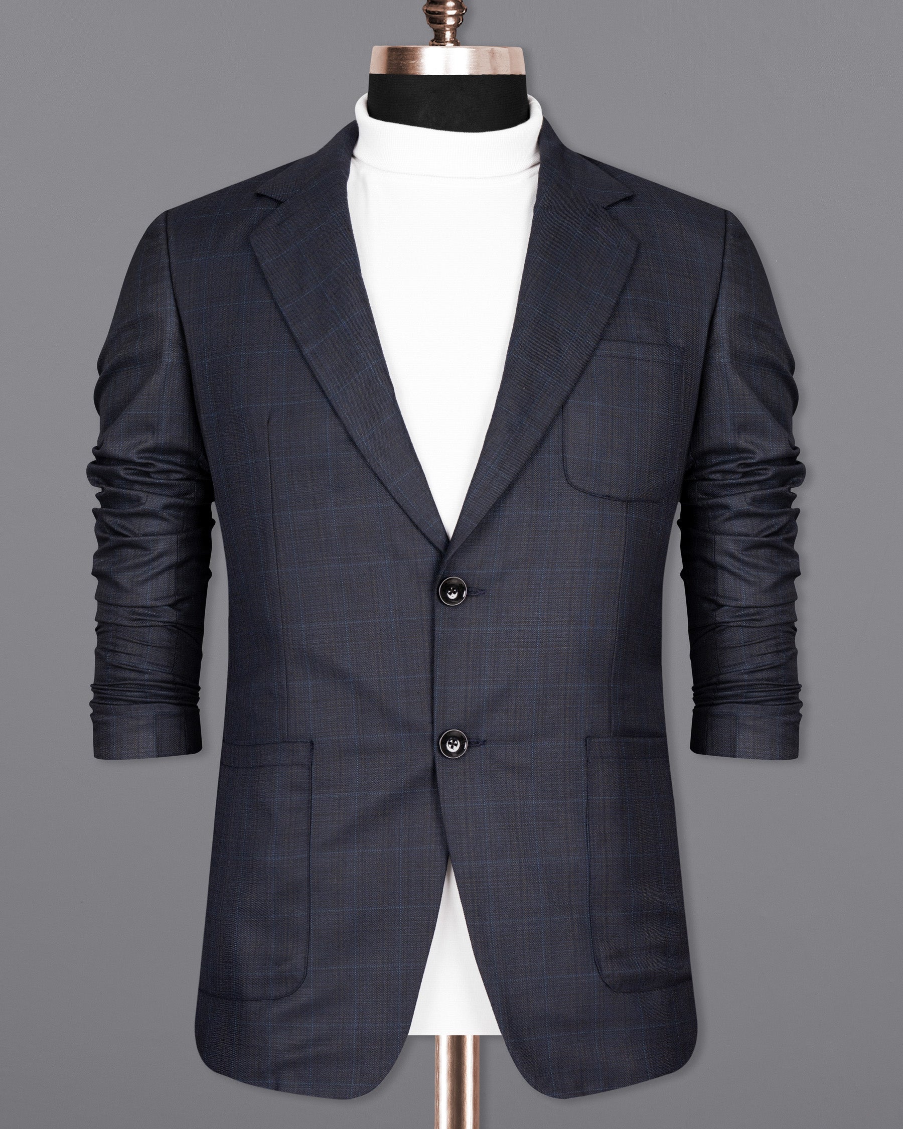 Vulcan Navy Wool Rich Sports Blazer