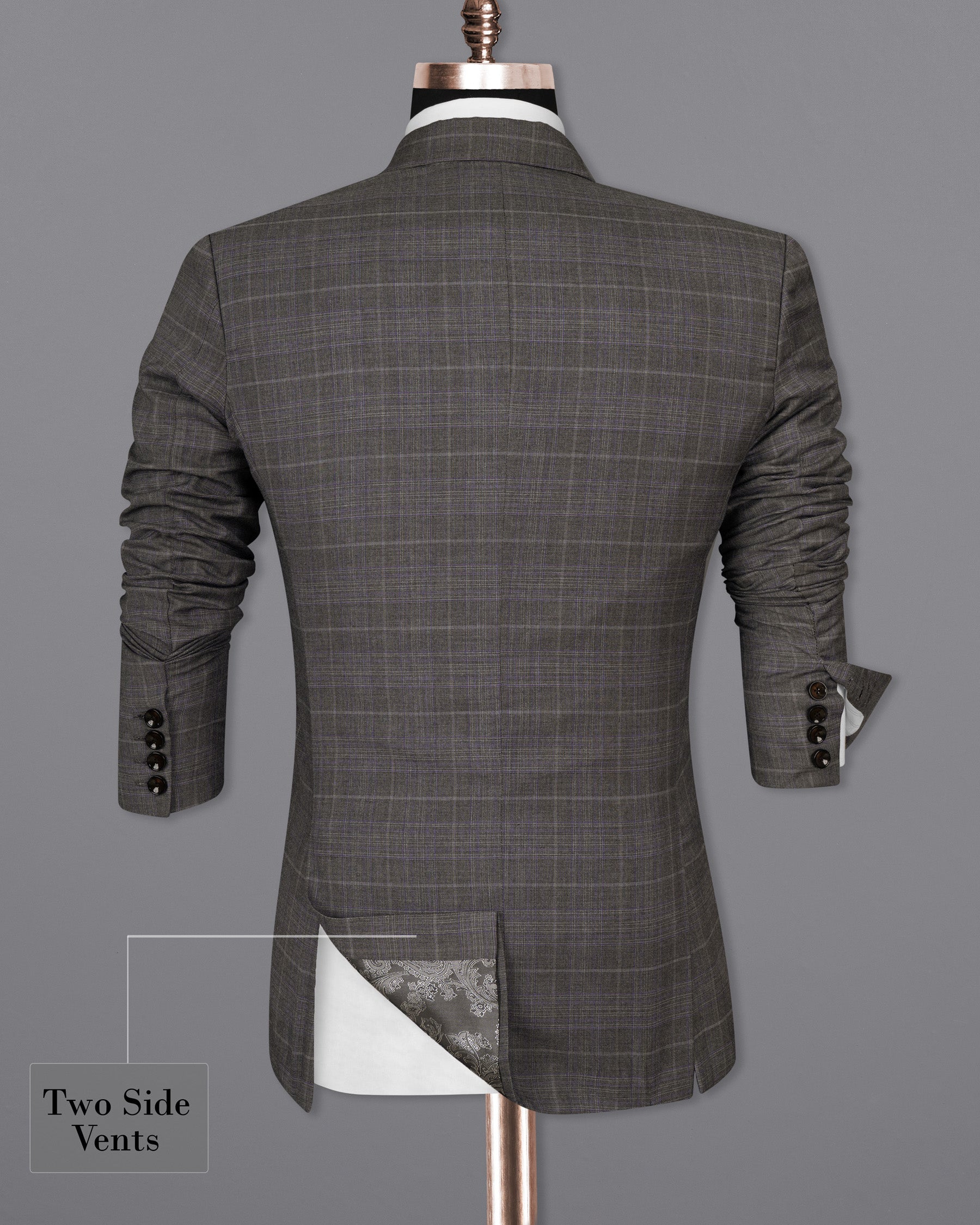 Chicago Grey Windowpane Woolrich Double Breasted Blazer BL1480-D22-36,BL1480-DB-38,BL1480-DB-40,BL1480-DB-42,BL1480-DB-44,BL1480-DB-46,BL1480-DB-48,BL1480-DB-50,BL1480-DB-52,BL1480-DB-54,BL1480-DB-56,BL1480-DB-58,BL1480-DB-60