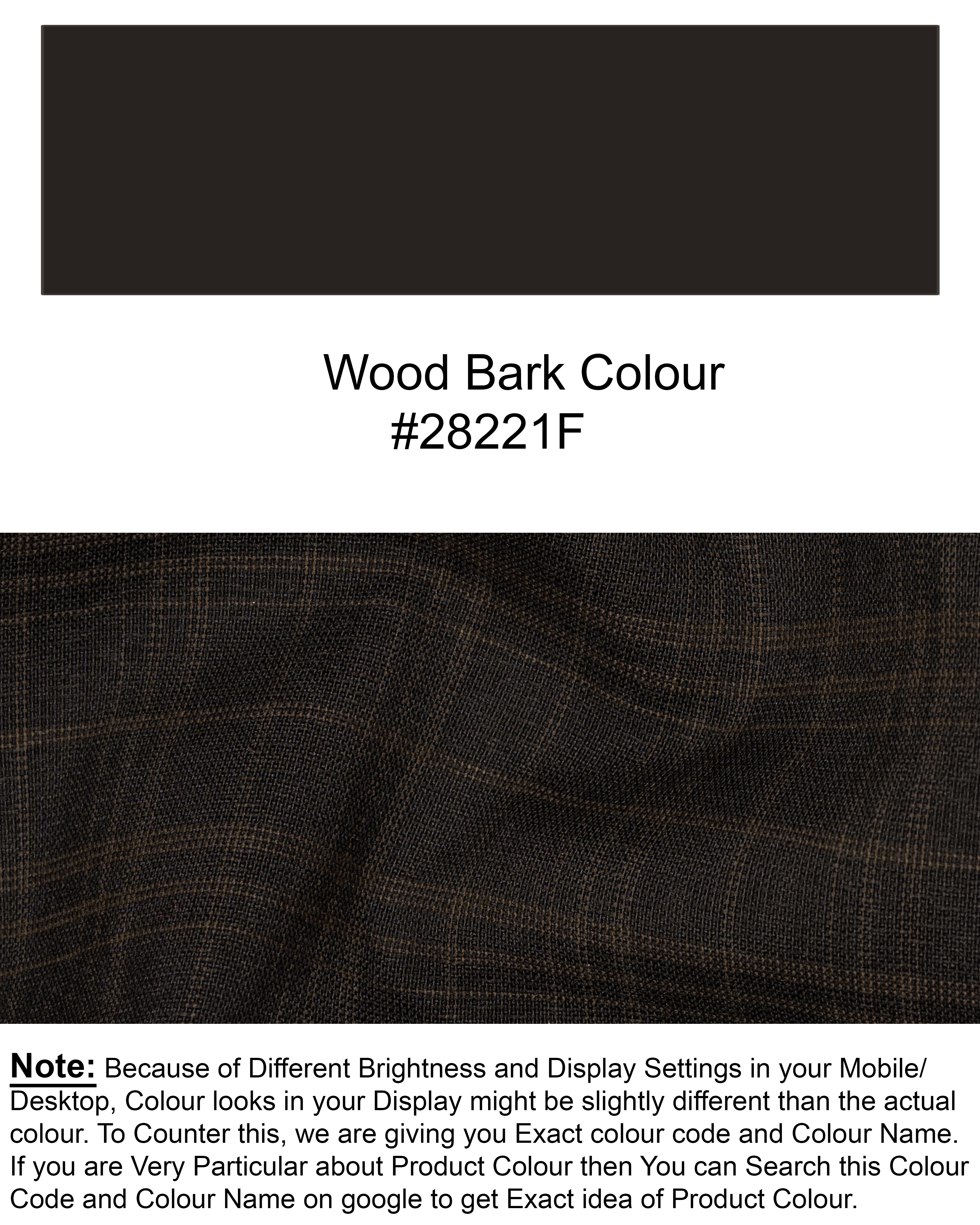 Wood Bark windowpane Wool Rich Cross Buttoned Bandhgala Blazer BL1490-CBG-36, BL1490-CBG-38, BL1490-CBG-40, BL1490-CBG-42, BL1490-CBG-44, BL1490-CBG-46, BL1490-CBG-48, BL1490-CBG-50, BL1490-CBG-52, BL1490-CBG-54, BL1490-CBG-56, BL1490-CBG-58, BL1490-CBG-60