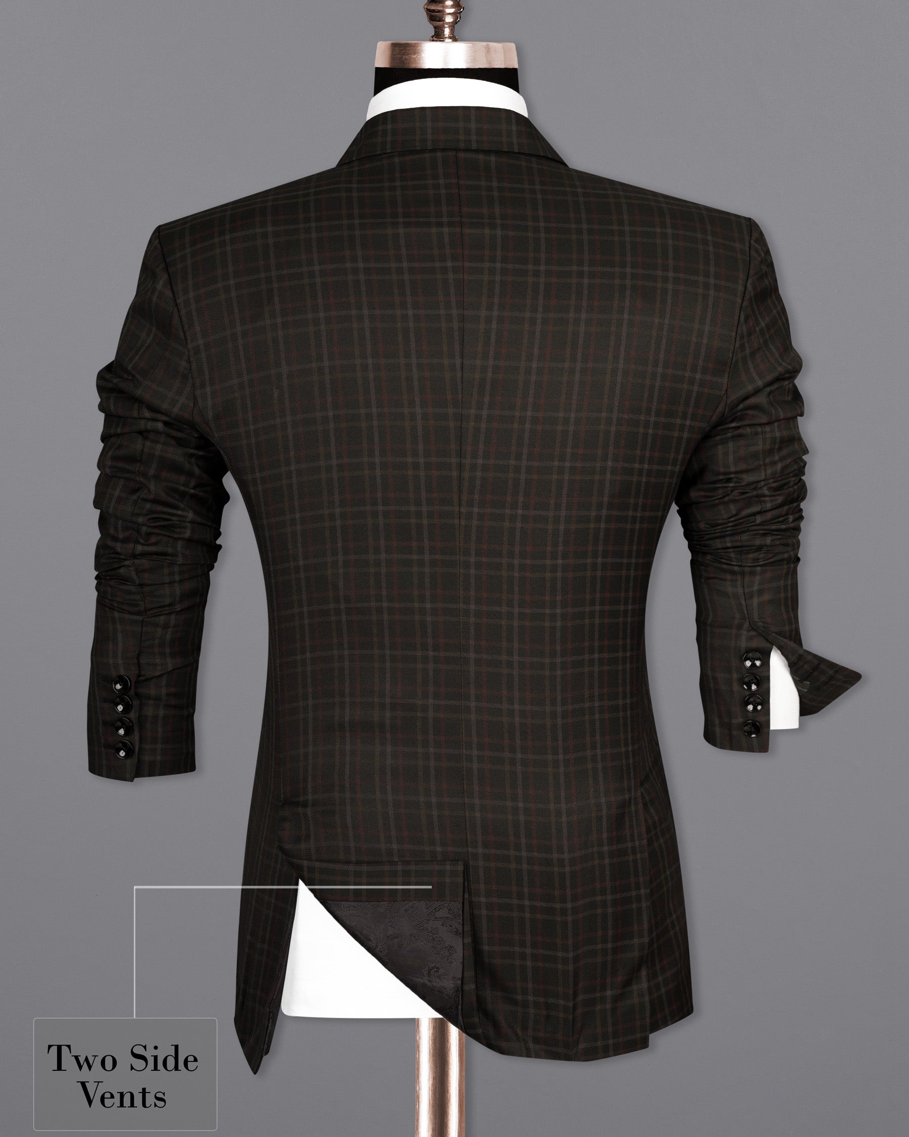 Zeus Black Plaid Wool Rich Blazer BL1494-SB-36, BL1494-SB-38, BL1494-SB-40, BL1494-SB-42, BL1494-SB-44, BL1494-SB-46, BL1494-SB-48, BL1494-SB-50, BL1494-SB-52, BL1494-SB-54, BL1494-SB-56, BL1494-SB-58, BL1494-SB-60