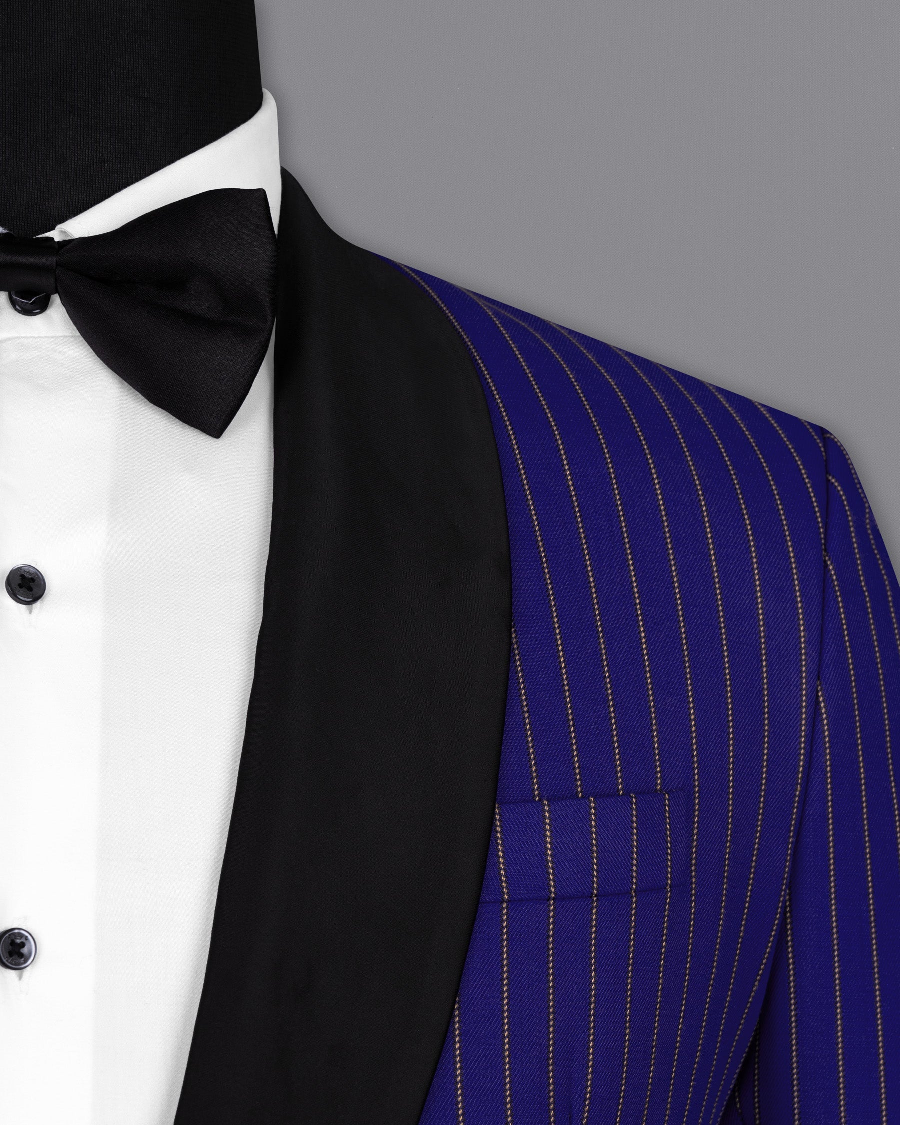 Violet Striped Wool Rich Tuxedo Blazer BL1502-BKL-36, BL1502-BKL-38, BL1502-BKL-40, BL1502-BKL-42, BL1502-BKL-44, BL1502-BKL-46, BL1502-BKL-48, BL1502-BKL-50, BL1502-BKL-52, BL1502-BKL-54, BL1502-BKL-56, BL1502-BKL-58, BL1502-BKL-60