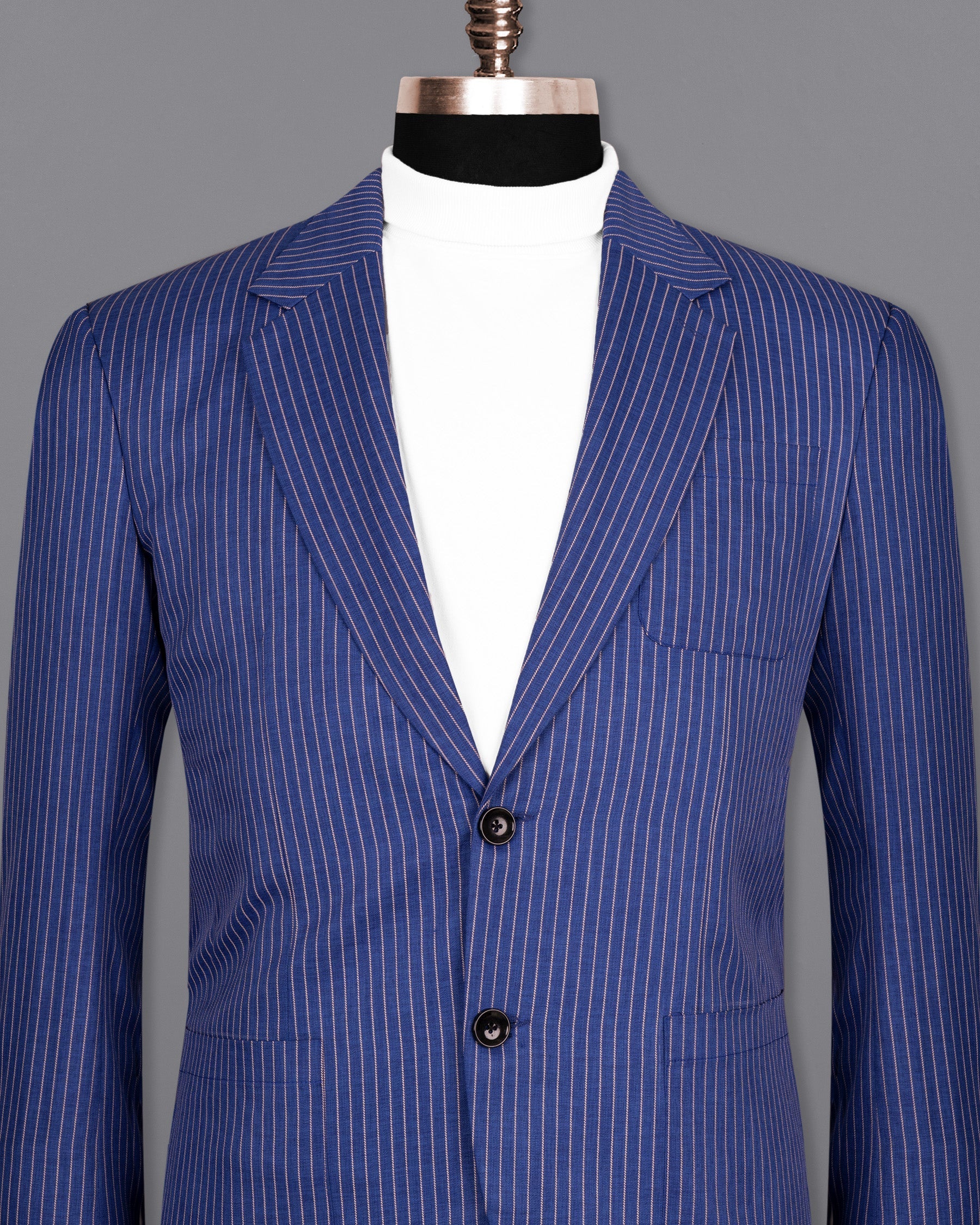 Governor Bay Blue Striped Wool Rich Sports Blazer BL1503-SB-PP-36, BL1503-SB-PP-38, BL1503-SB-PP-40, BL1503-SB-PP-42, BL1503-SB-PP-44, BL1503-SB-PP-46, BL1503-SB-PP-48, BL1503-SB-PP-50, BL1503-SB-PP-52, BL1503-SB-PP-54, BL1503-SB-PP-56, BL1503-SB-PP-58, BL1503-SB-PP-60