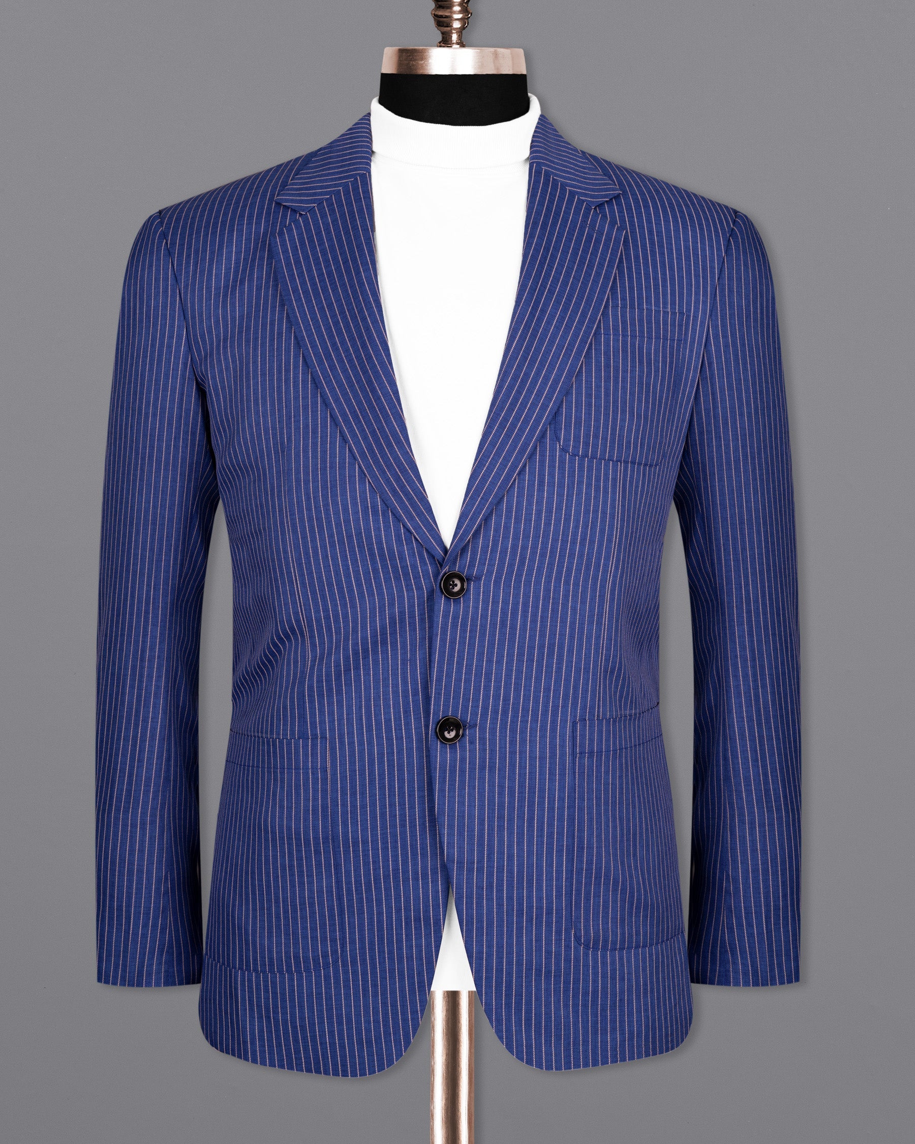 Governor Bay Blue Striped Wool Rich Sports Blazer BL1503-SB-PP-36, BL1503-SB-PP-38, BL1503-SB-PP-40, BL1503-SB-PP-42, BL1503-SB-PP-44, BL1503-SB-PP-46, BL1503-SB-PP-48, BL1503-SB-PP-50, BL1503-SB-PP-52, BL1503-SB-PP-54, BL1503-SB-PP-56, BL1503-SB-PP-58, BL1503-SB-PP-60