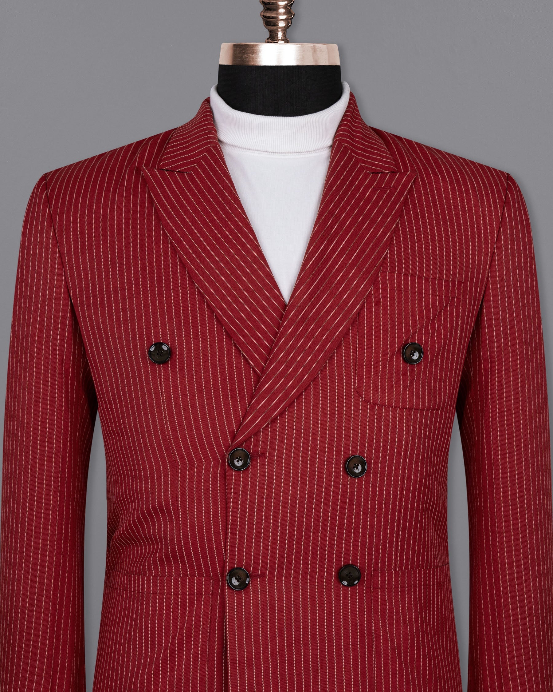 Merlot Red Striped Wool Rich Double-Breasted Sports Blazer BL1506-DB-PP-36, BL1506-DB-PP-38, BL1506-DB-PP-40, BL1506-DB-PP-42, BL1506-DB-PP-44, BL1506-DB-PP-46, BL1506-DB-PP-48, BL1506-DB-PP-50, BL1506-DB-PP-52, BL1506-DB-PP-54, BL1506-DB-PP-56, BL1506-DB-PP-58, BL1506-DB-PP-60