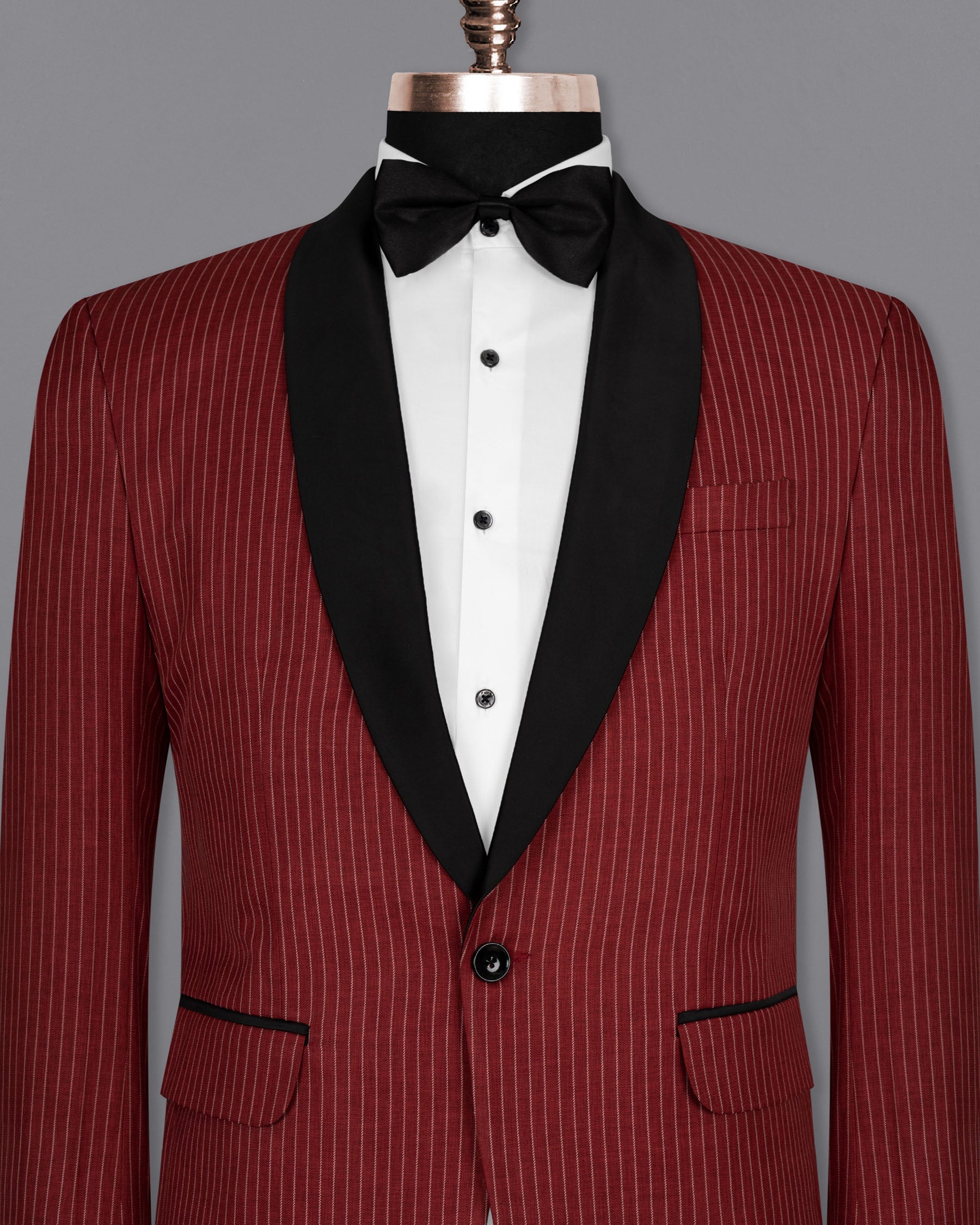 Persian Plum Red Striped Wool Rich Tuxedo Blazer BL1512-BKL-36, BL1512-BKL-38, BL1512-BKL-40, BL1512-BKL-42, BL1512-BKL-44, BL1512-BKL-46, BL1512-BKL-48, BL1512-BKL-50, BL1512-BKL-52, BL1512-BKL-54, BL1512-BKL-56, BL1512-BKL-58, BL1512-BKL-60