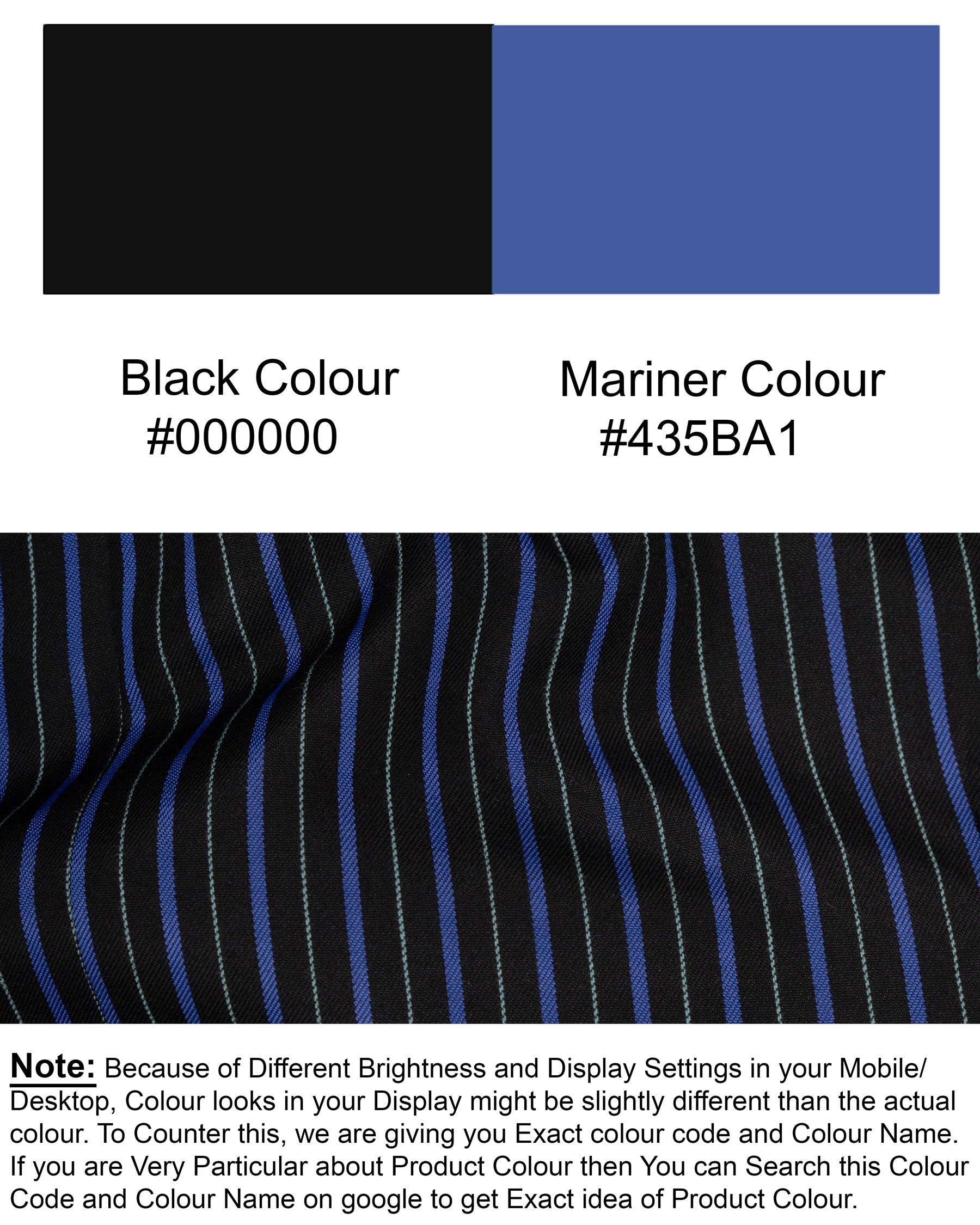 Jade Black and Mariner Blue Striped Woolrich Blazer BL1519-SB-36, BL1519-SB-38, BL1519-SB-40, BL1519-SB-42, BL1519-SB-44, BL1519-SB-46, BL1519-SB-48, BL1519-SB-50, BL1519-SB-52, BL1519-SB-54, BL1519-SB-56, BL1519-SB-58, BL1519-SB-60