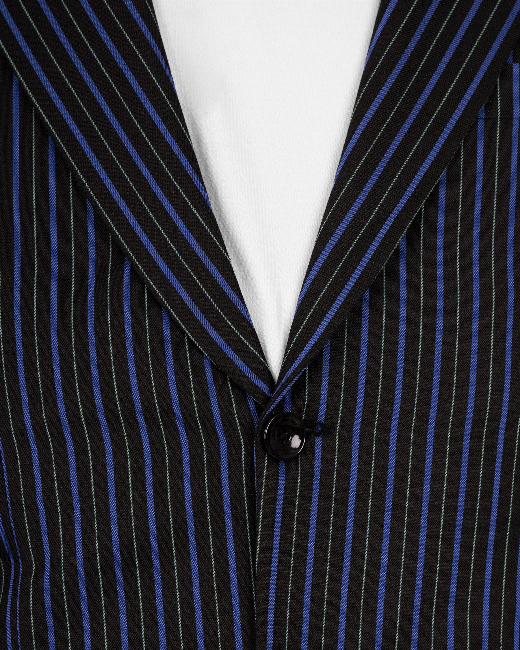 Jade Black and Mariner Blue Striped Woolrich Blazer BL1519-SB-36, BL1519-SB-38, BL1519-SB-40, BL1519-SB-42, BL1519-SB-44, BL1519-SB-46, BL1519-SB-48, BL1519-SB-50, BL1519-SB-52, BL1519-SB-54, BL1519-SB-56, BL1519-SB-58, BL1519-SB-60